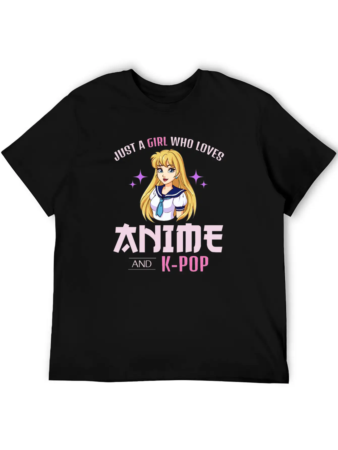 Anime Girl Manga Lover Kawaii K-POP Korean Music Relaxed Everyday Tee – Lightweight And Durable Cotton