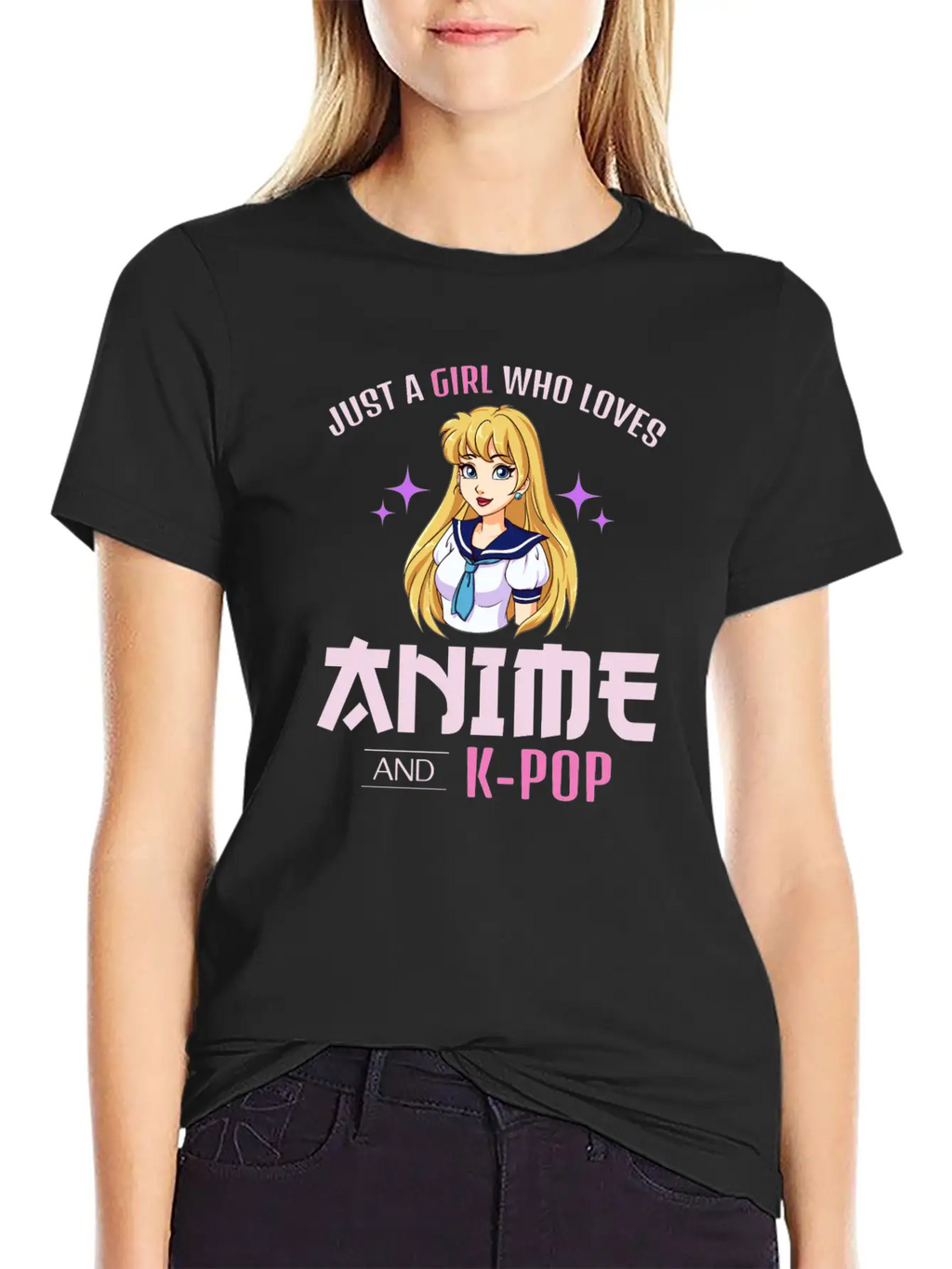 Anime Girl Manga Lover Kawaii K-POP Korean Music Relaxed Everyday Tee – Lightweight And Durable Cotton