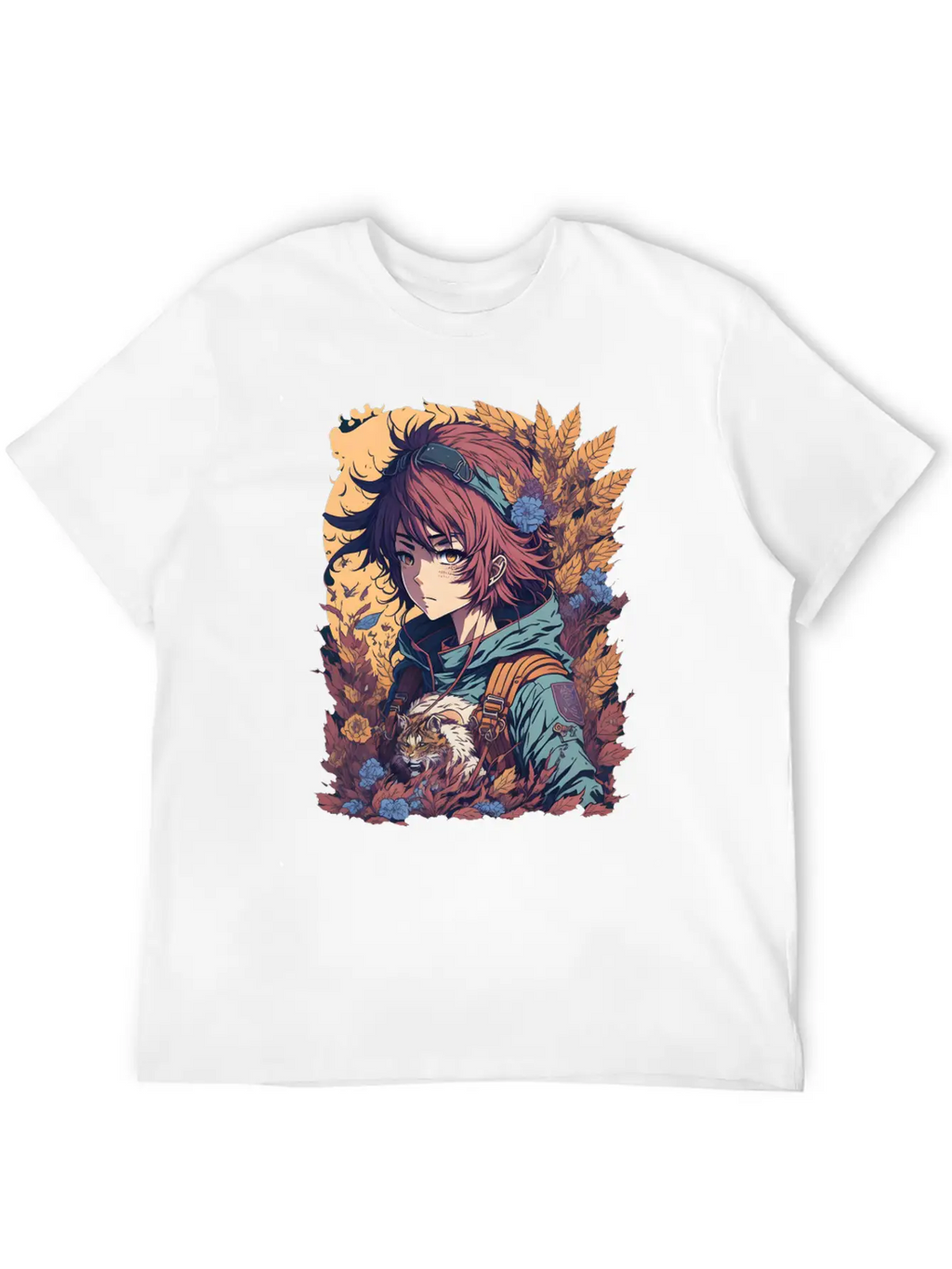 Anime Jungle Lion Girl Relaxed Everyday Tee – Lightweight And Durable Cotton