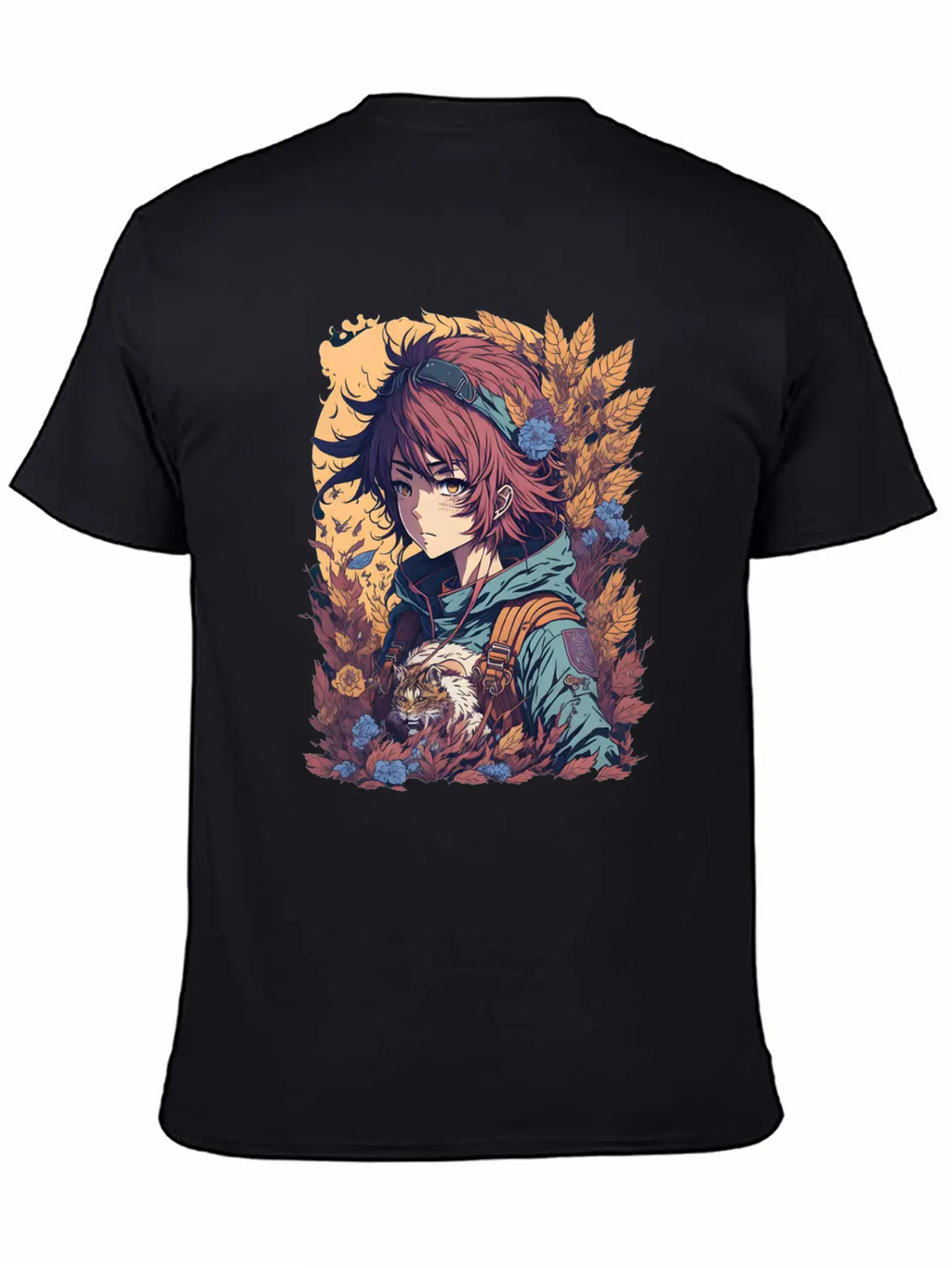 Anime Jungle Lion Girl Relaxed Everyday Tee – Lightweight And Durable Cotton