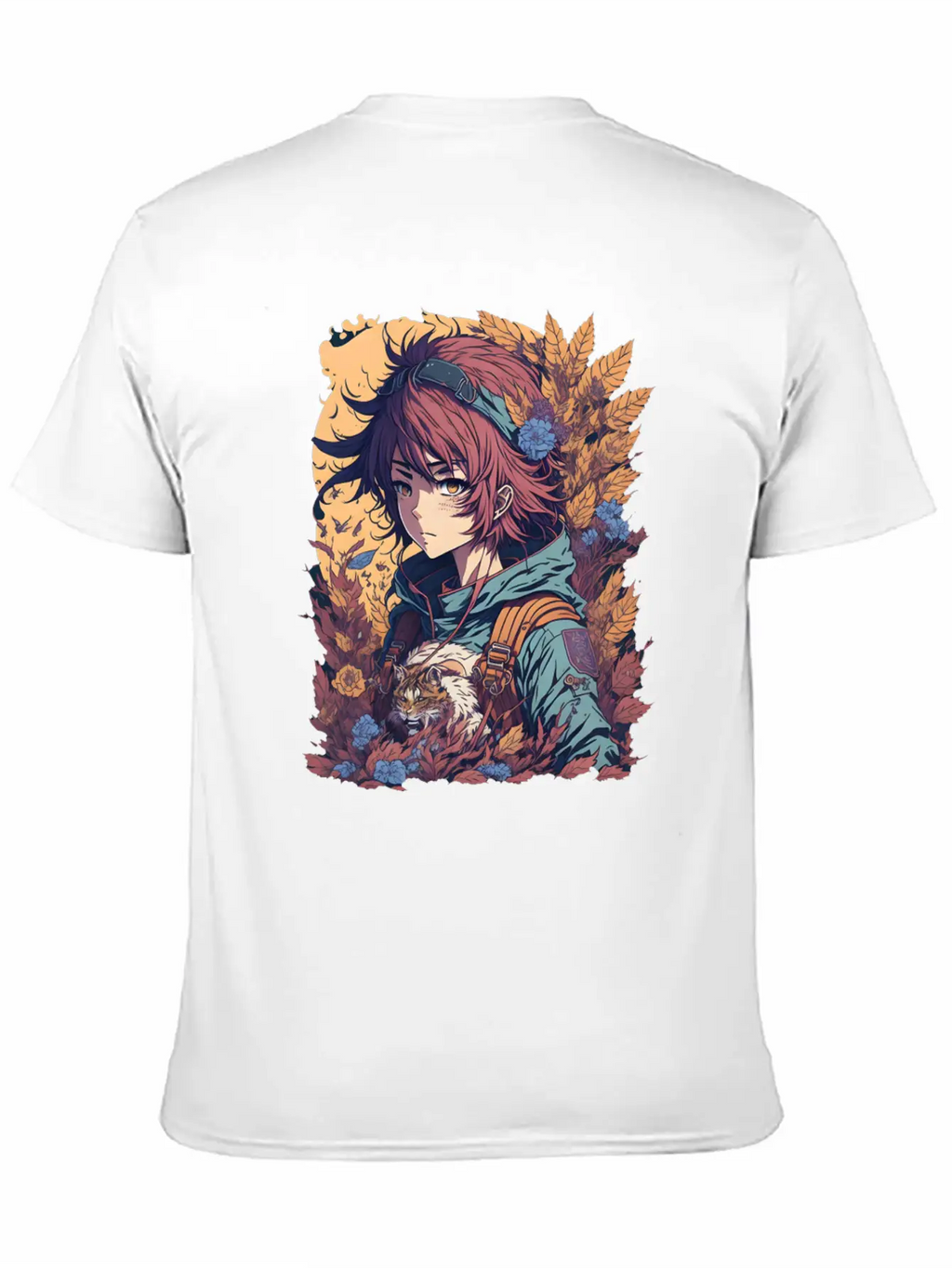 Anime Jungle Lion Girl Relaxed Everyday Tee – Lightweight And Durable Cotton