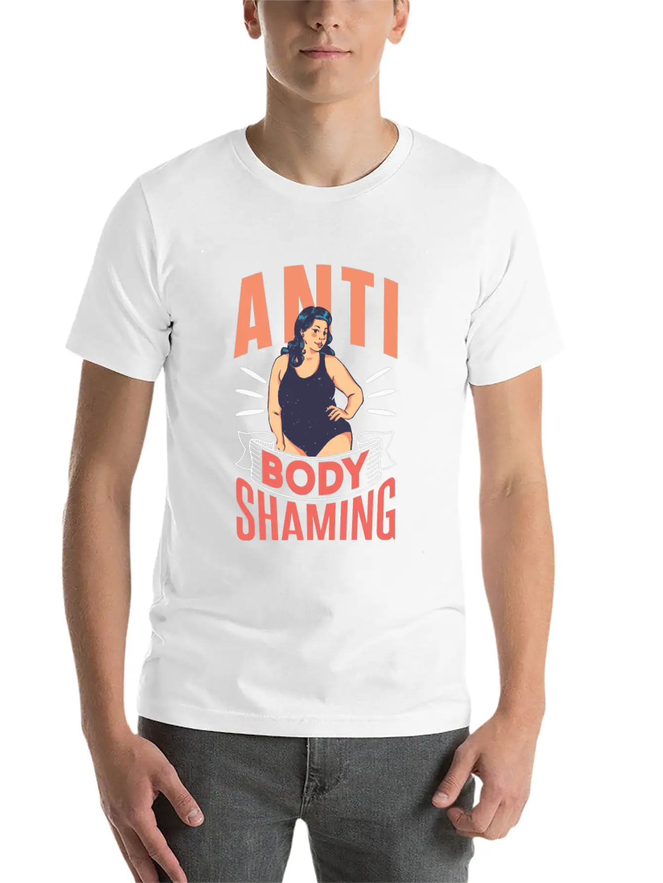Anti Body Shaming Mocking End Appearance Stop Timeless Short Sleeve Tee – Comfy And Minimalist Design