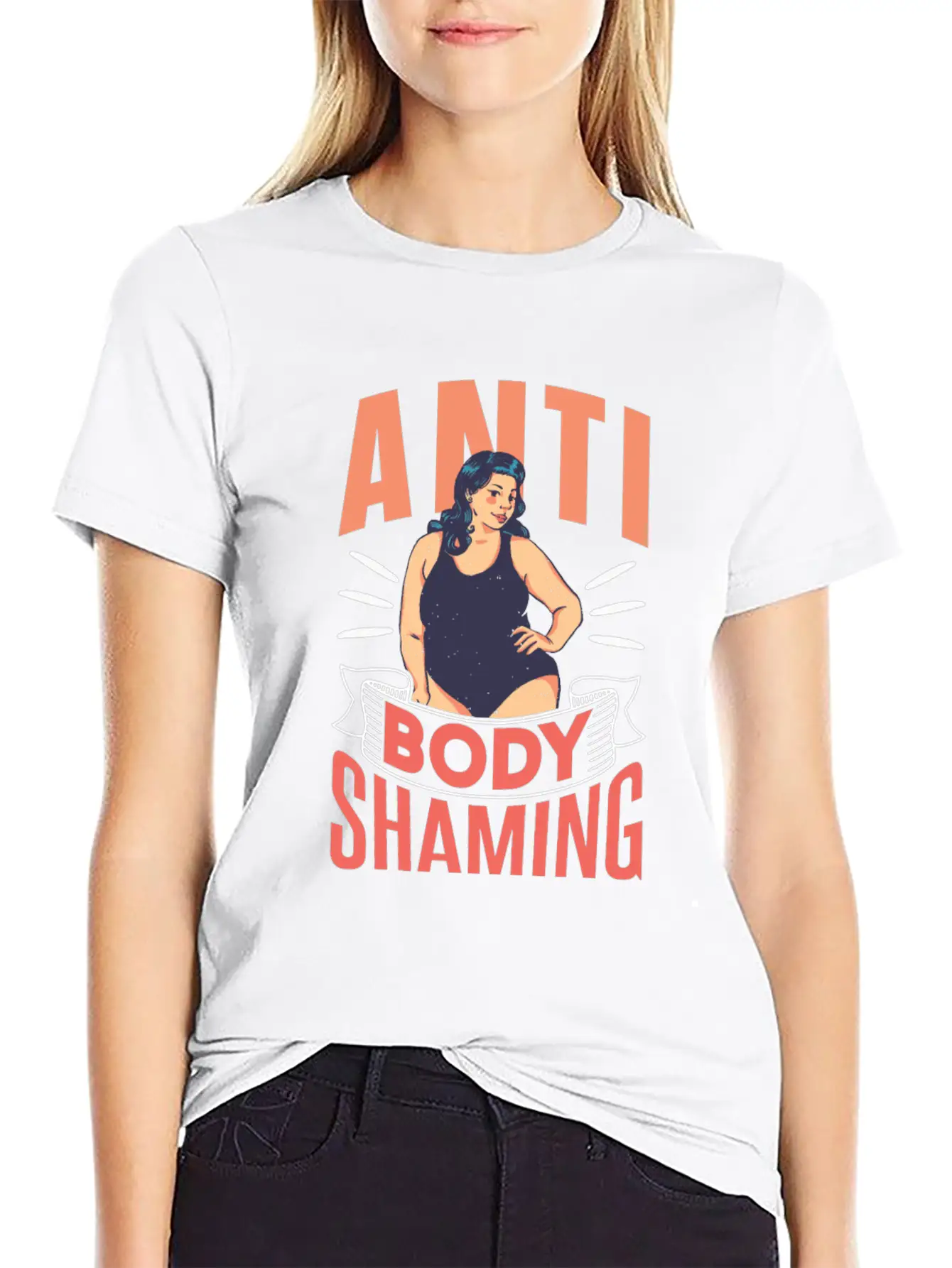 Anti Body Shaming Mocking End Appearance Stop Timeless Short Sleeve Tee – Comfy And Minimalist Design