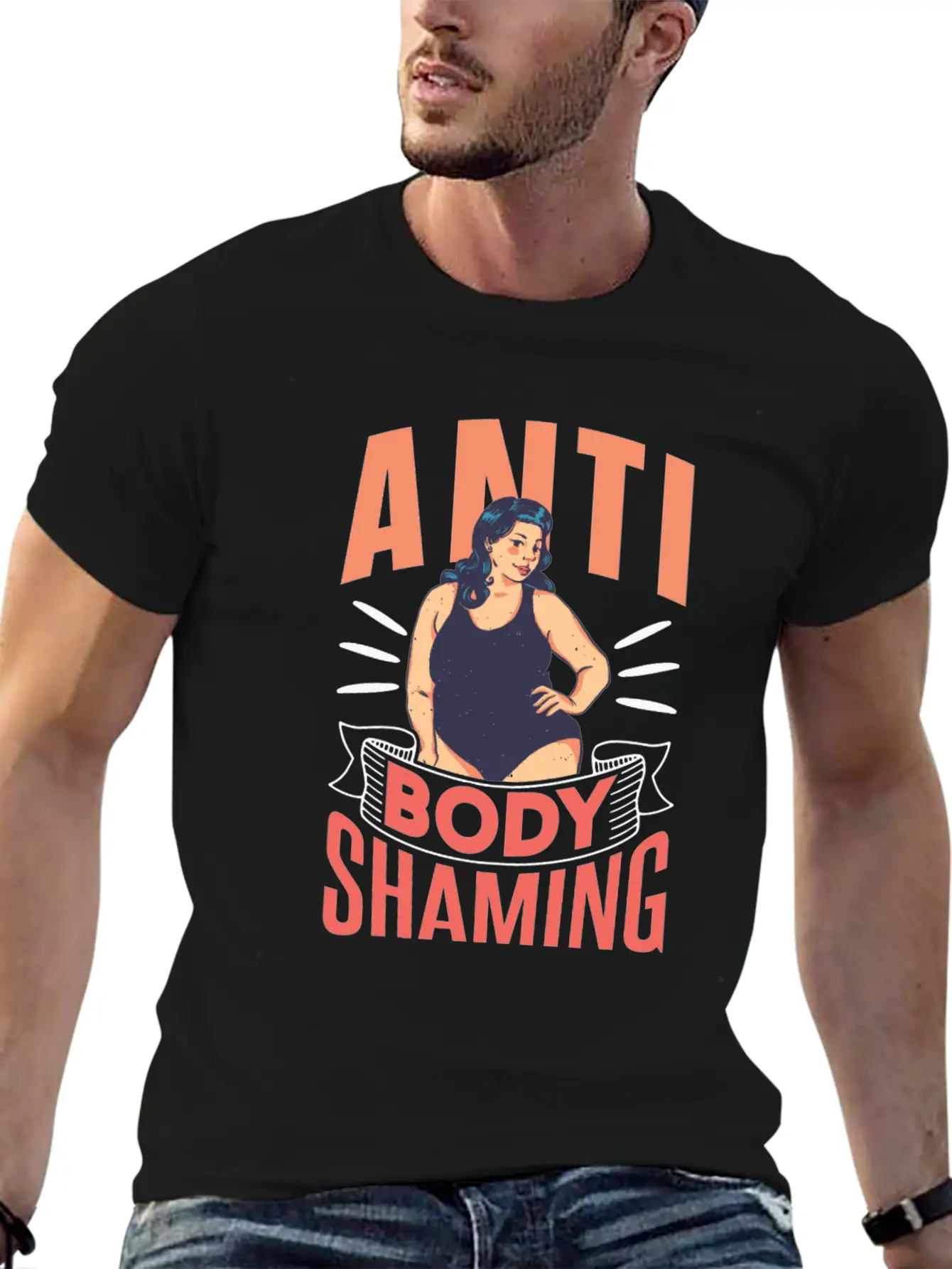 Anti Body Shaming Mocking End Appearance Stop Timeless Short Sleeve Tee – Comfy And Minimalist Design