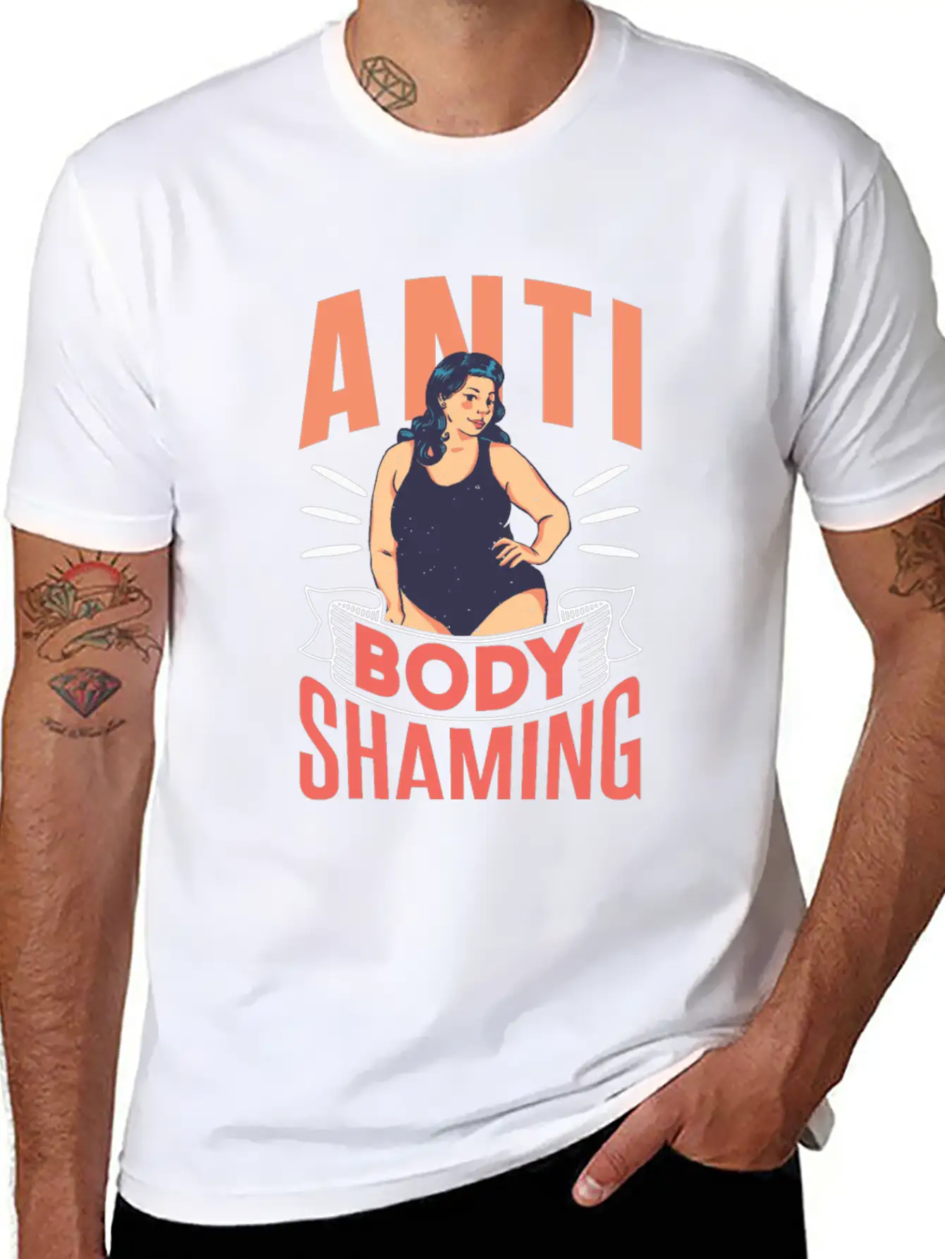 Anti Body Shaming Mocking End Appearance Stop Timeless Short Sleeve Tee – Comfy And Minimalist Design