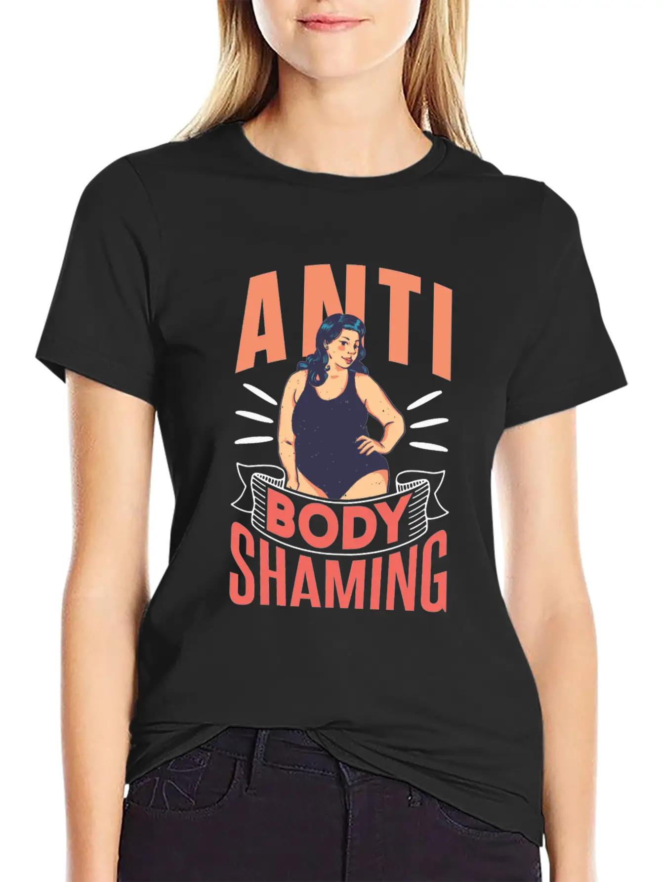 Anti Body Shaming Mocking End Appearance Stop Timeless Short Sleeve Tee – Comfy And Minimalist Design