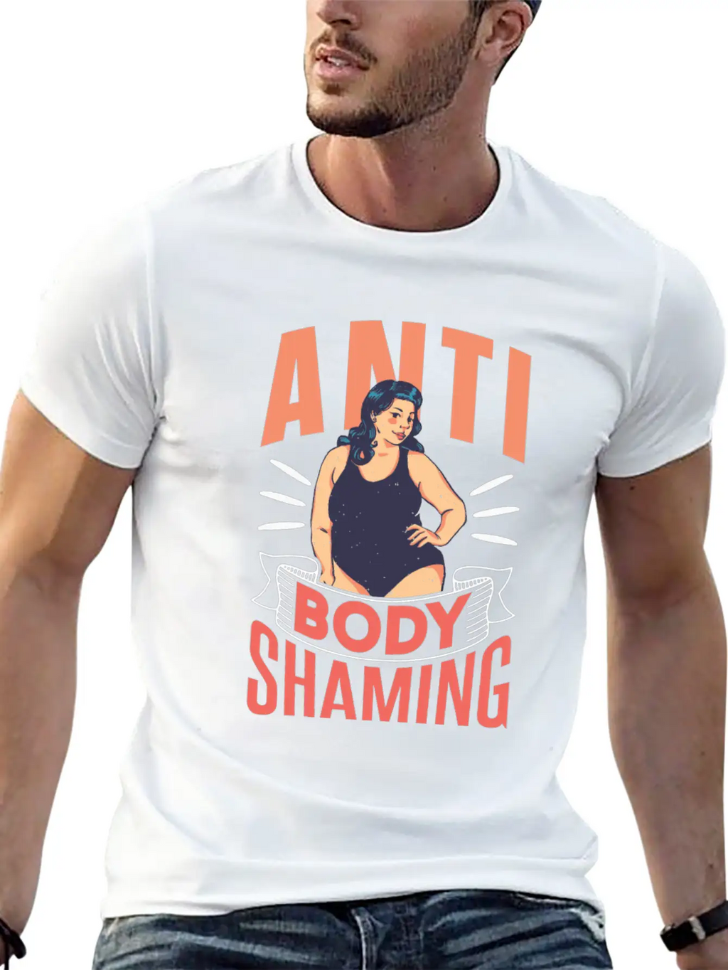 Anti Body Shaming Mocking End Appearance Stop Timeless Short Sleeve Tee – Comfy And Minimalist Design