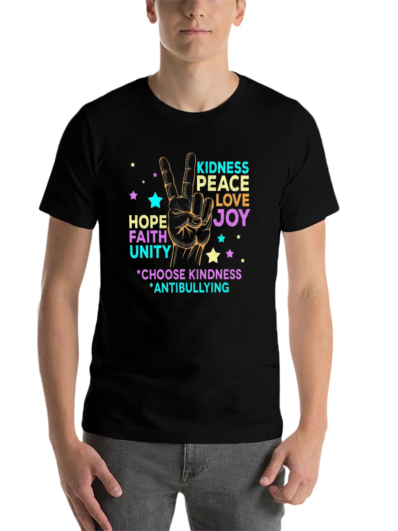 Anti BullyingUnity Day Choose Kindness Be Kind Relaxed Everyday Tee – Lightweight And Durable Cotton
