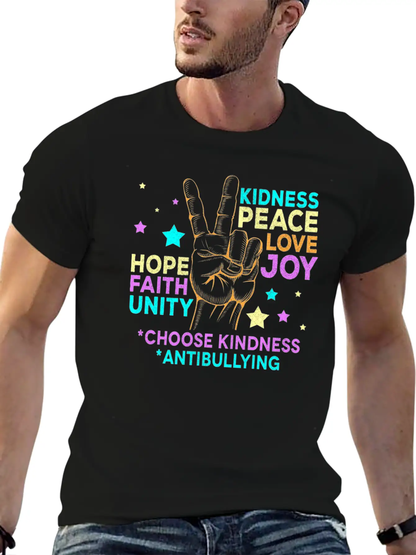 Anti BullyingUnity Day Choose Kindness Be Kind Relaxed Everyday Tee – Lightweight And Durable Cotton