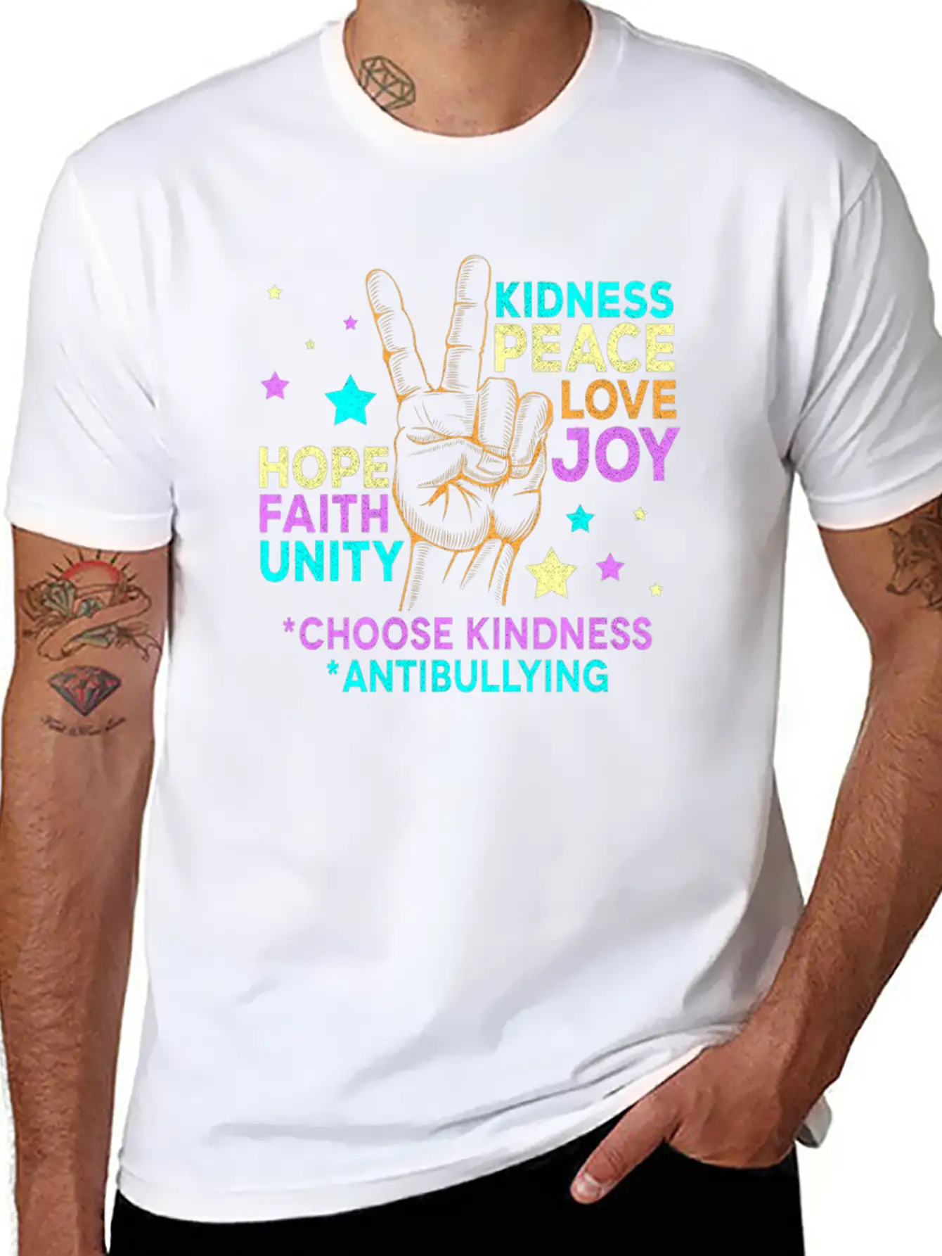 Anti BullyingUnity Day Choose Kindness Be Kind Relaxed Everyday Tee – Lightweight And Durable Cotton