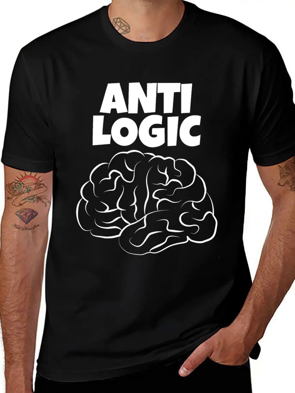 Anti Logic A Design For Thinkers With Brains Relaxed Everyday Tee – Lightweight And Durable Cotton