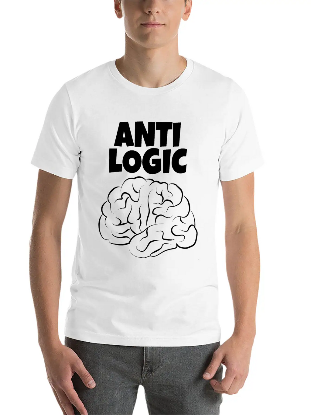 Anti Logic A Design For Thinkers With Brains Relaxed Everyday Tee – Lightweight And Durable Cotton