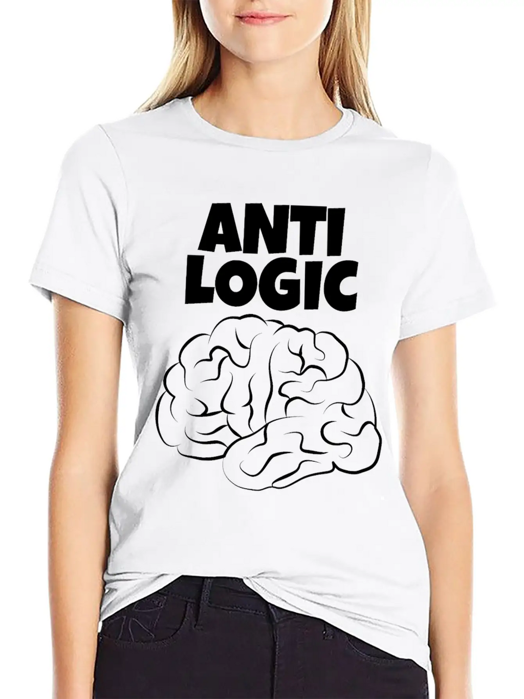 Anti Logic A Design For Thinkers With Brains Relaxed Everyday Tee – Lightweight And Durable Cotton