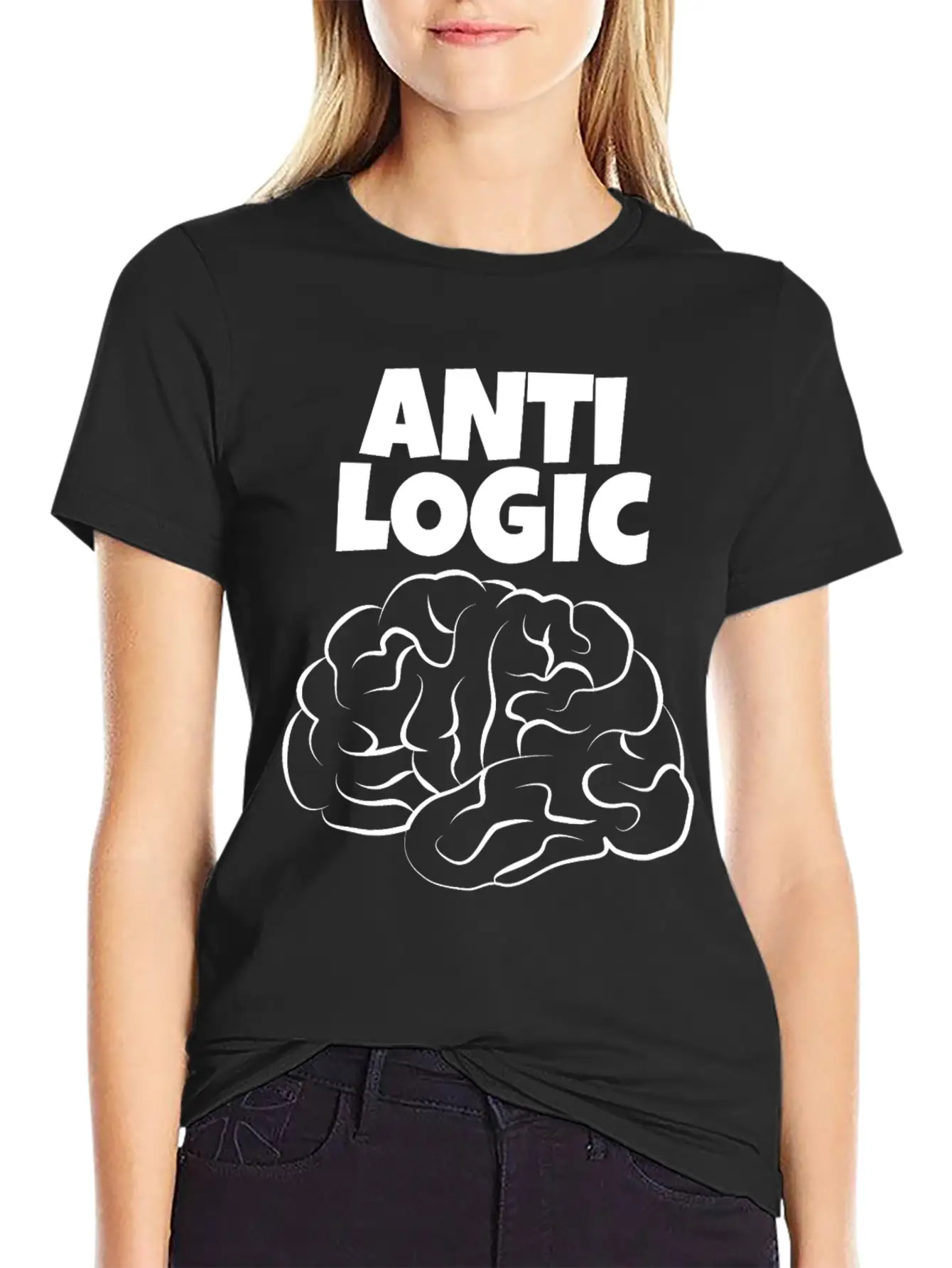 Anti Logic A Design For Thinkers With Brains Relaxed Everyday Tee – Lightweight And Durable Cotton