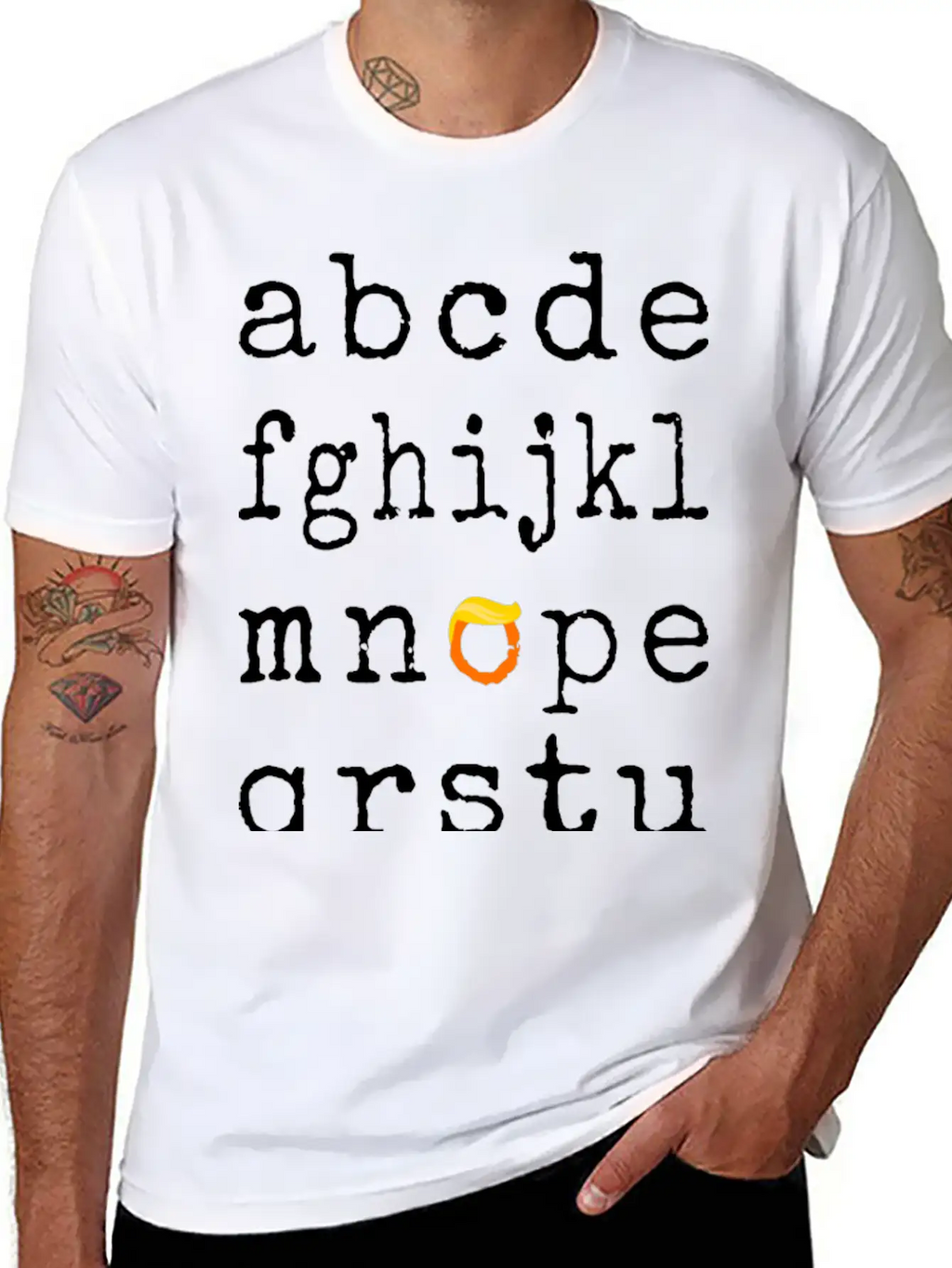 Anti-Trump Alphabet - Nope V Breathable Soft Cotton T-Shirt – Timeless Casual Look