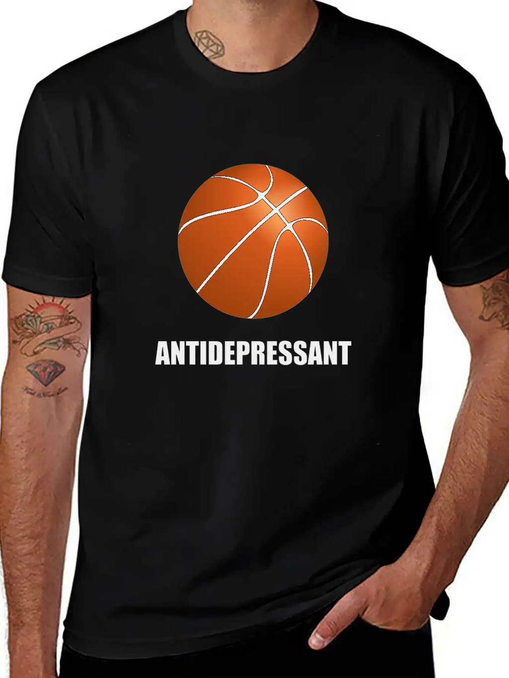 Antidepressant Basketball Modern Fit Casual T-Shirt – Clean And Versatile Design