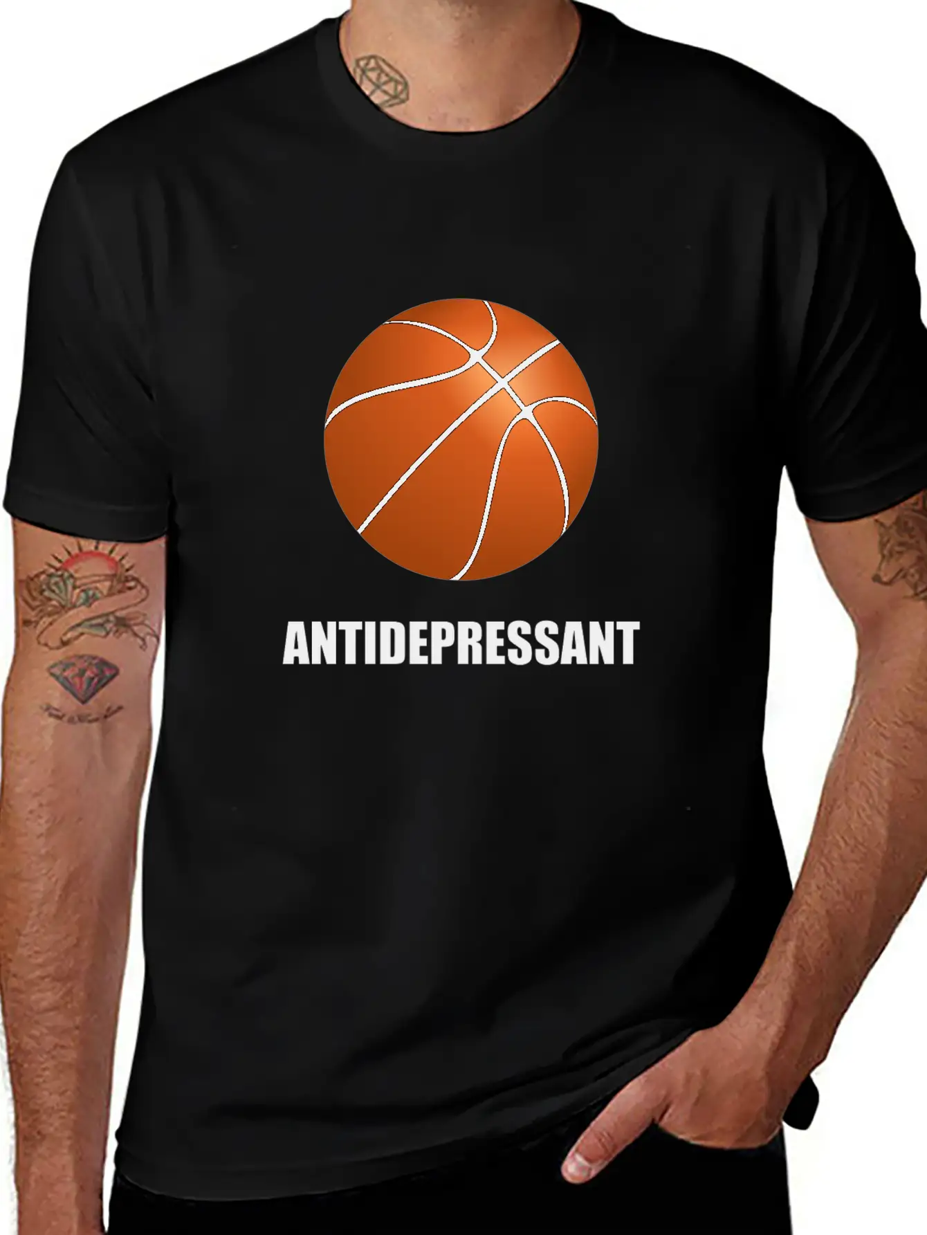 Antidepressant Basketball Modern Fit Casual T-Shirt – Clean And Versatile Design