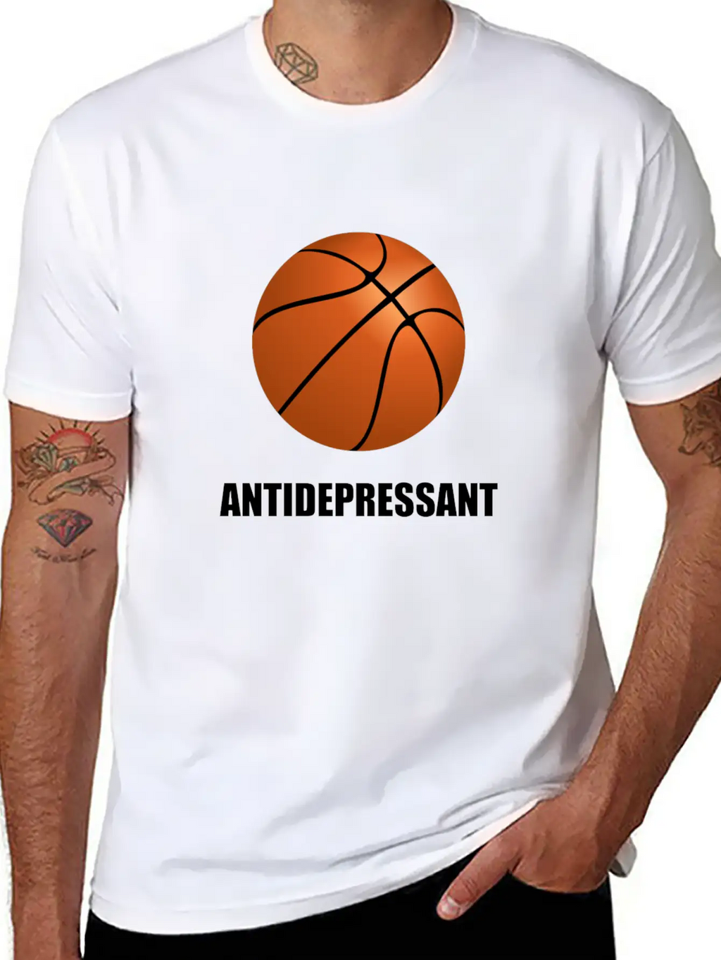 Antidepressant Basketball Modern Fit Casual T-Shirt – Clean And Versatile Design