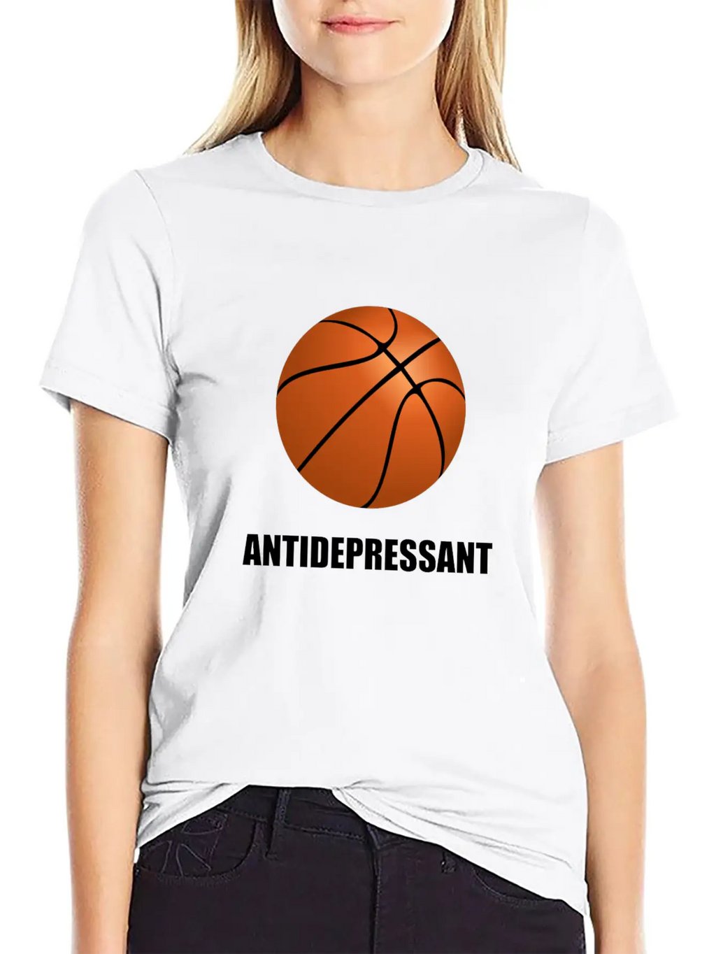 Antidepressant Basketball Modern Fit Casual T-Shirt – Clean And Versatile Design