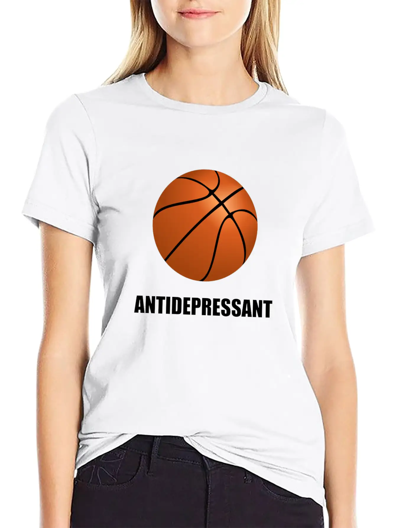 Antidepressant Basketball Modern Fit Casual T-Shirt – Clean And Versatile Design