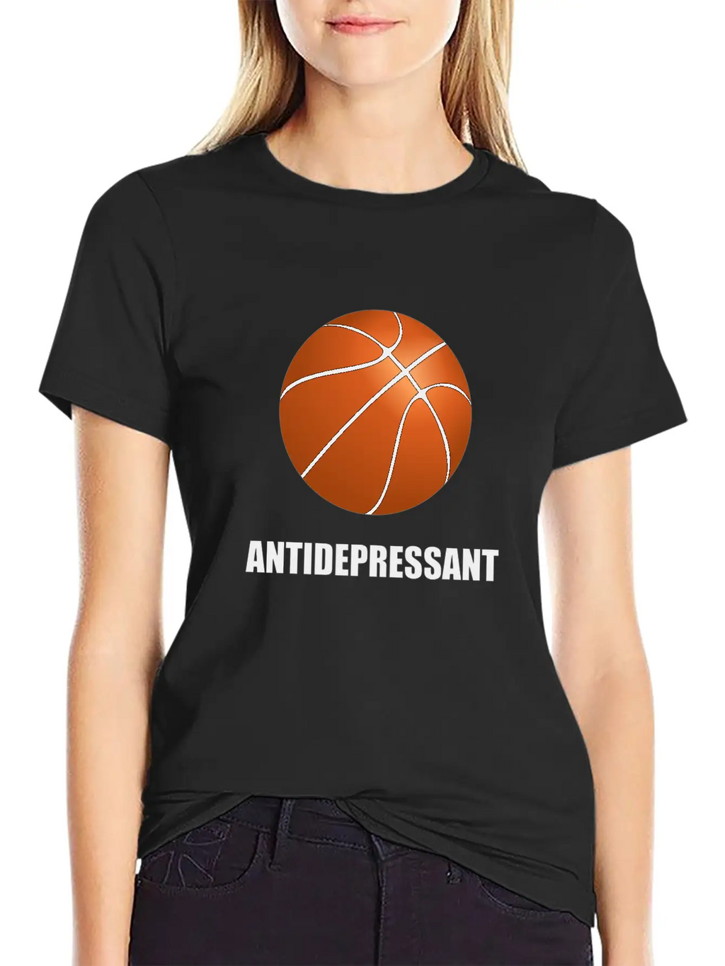 Antidepressant Basketball Modern Fit Casual T-Shirt – Clean And Versatile Design
