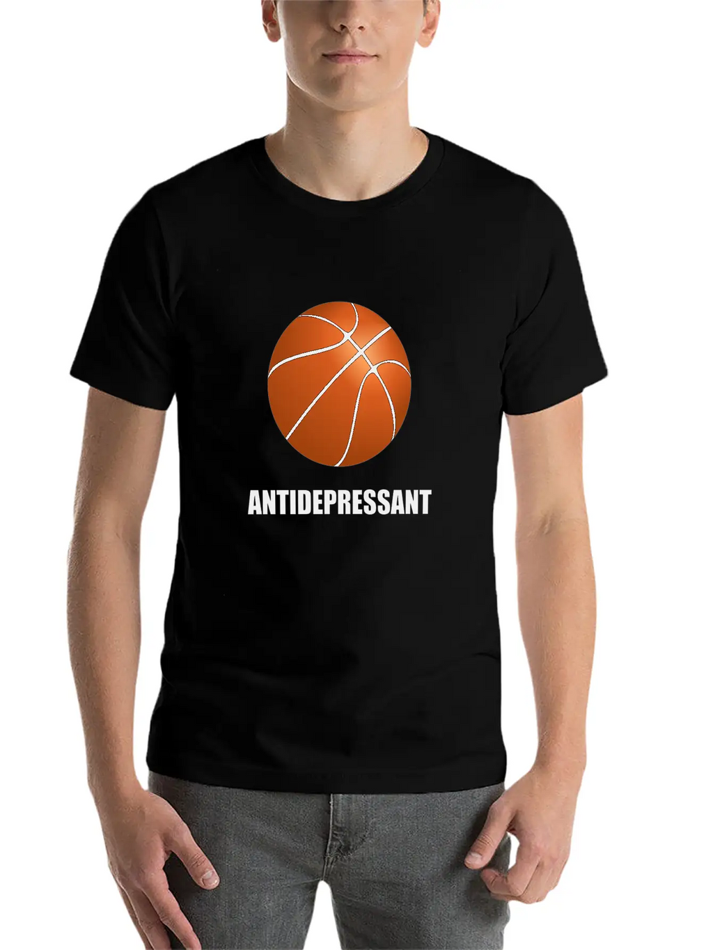 Antidepressant Basketball Modern Fit Casual T-Shirt – Clean And Versatile Design