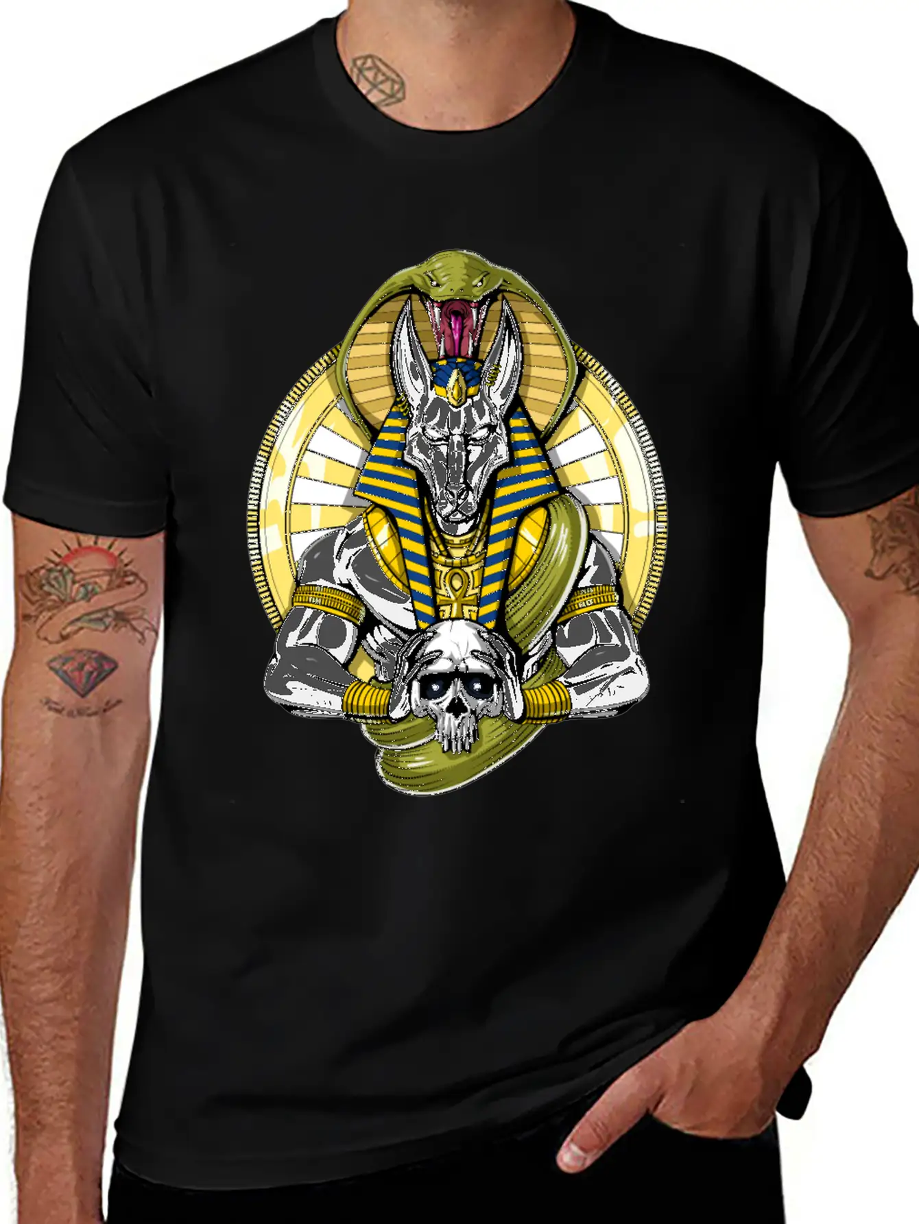 Anubis Egyptian God Wolf Basic Graphic T-Shirt – Daily Comfort In Soft Cotton