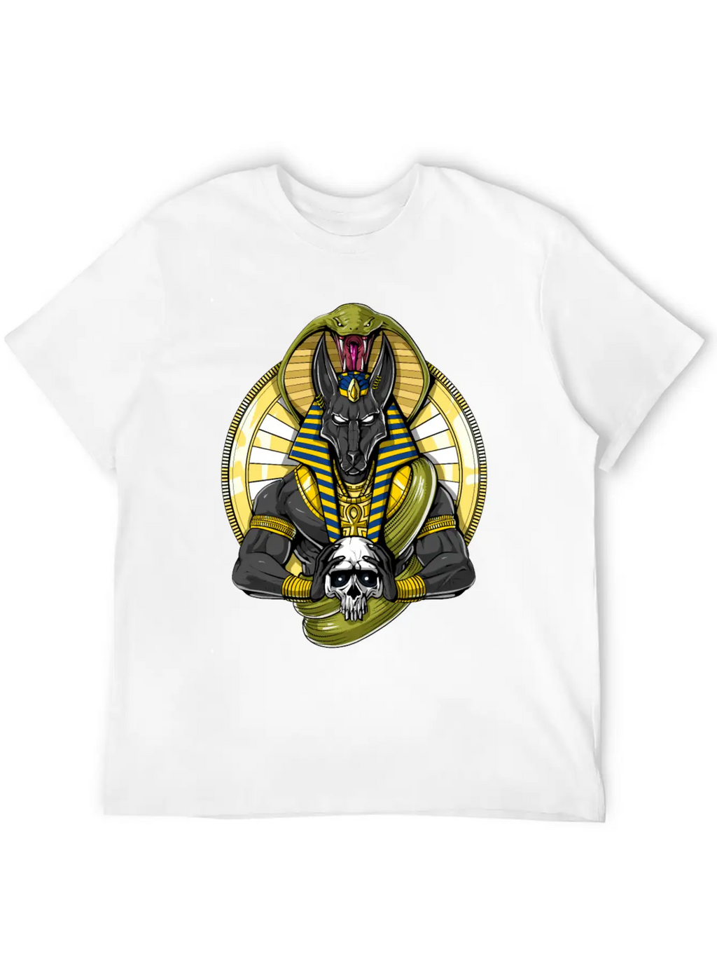 Anubis Egyptian God Wolf Basic Graphic T-Shirt – Daily Comfort In Soft Cotton