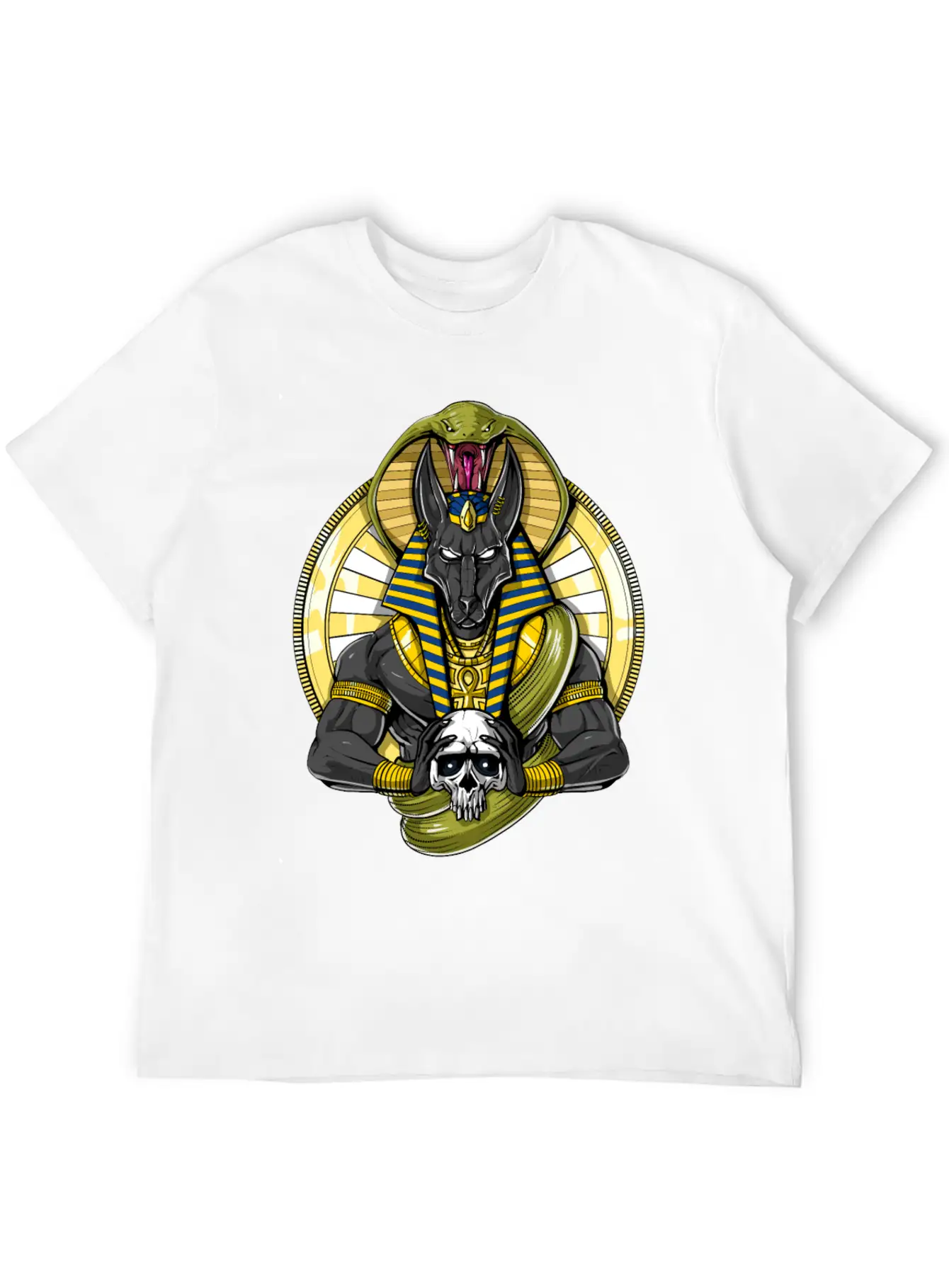 Anubis Egyptian God Wolf Basic Graphic T-Shirt – Daily Comfort In Soft Cotton