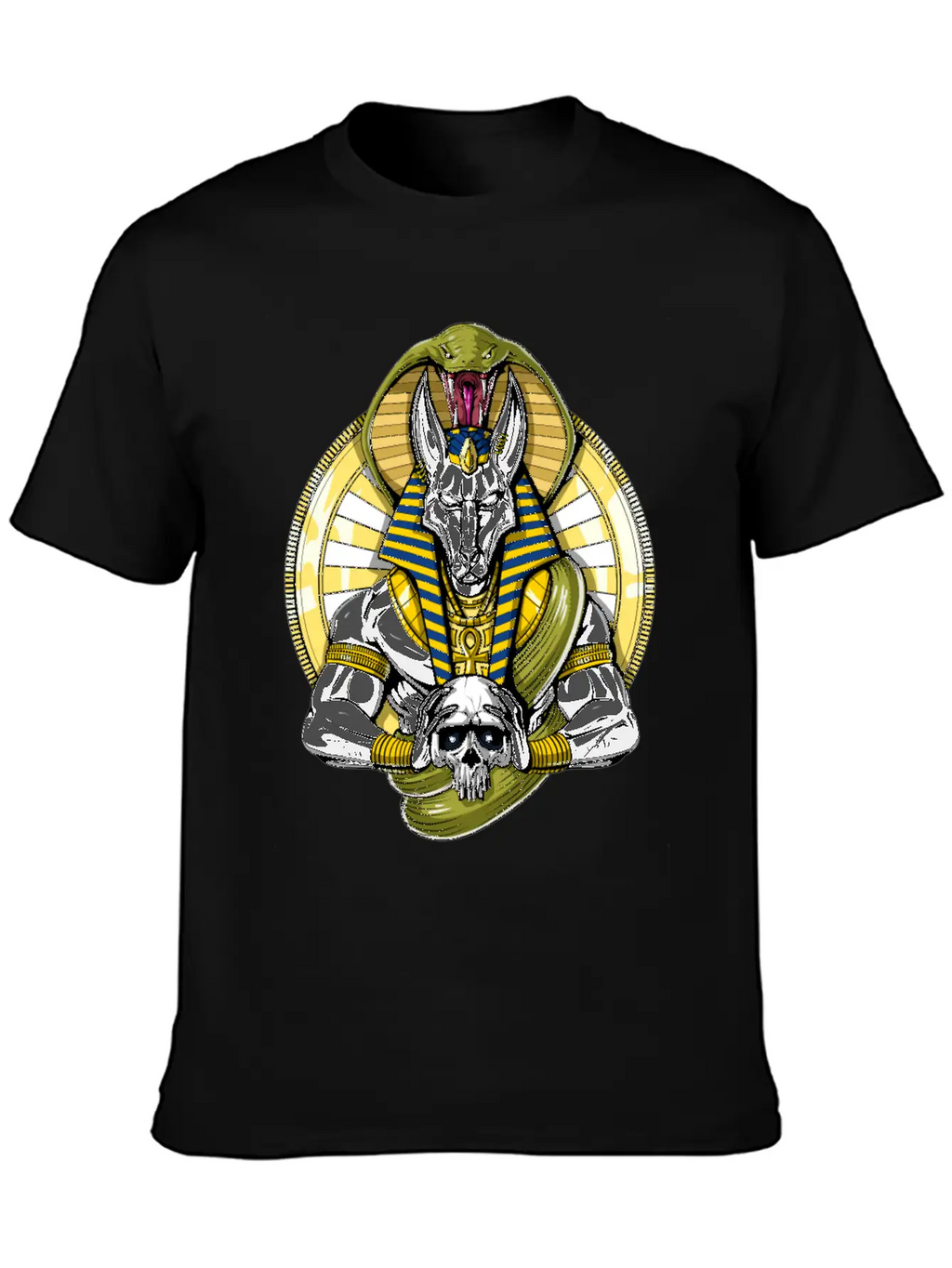 Anubis Egyptian God Wolf Basic Graphic T-Shirt – Daily Comfort In Soft Cotton