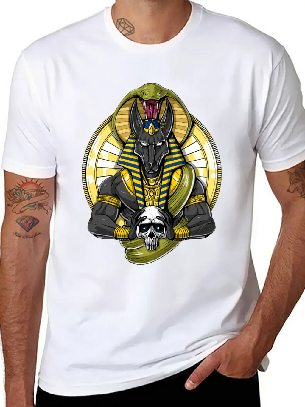 Anubis Egyptian God Wolf Basic Graphic T-Shirt – Daily Comfort In Soft Cotton