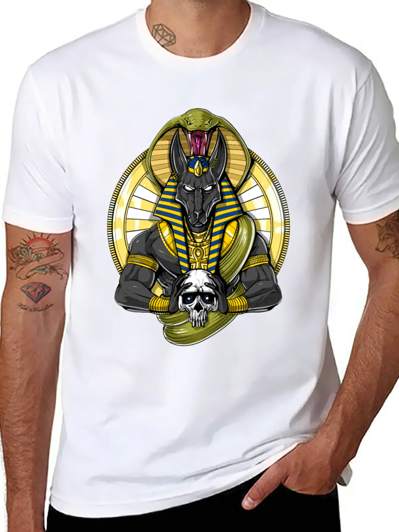 Anubis Egyptian God Wolf Basic Graphic T-Shirt – Daily Comfort In Soft Cotton