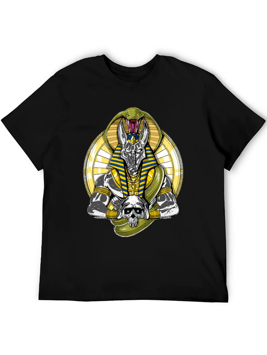 Anubis Egyptian God Wolf Basic Graphic T-Shirt – Daily Comfort In Soft Cotton