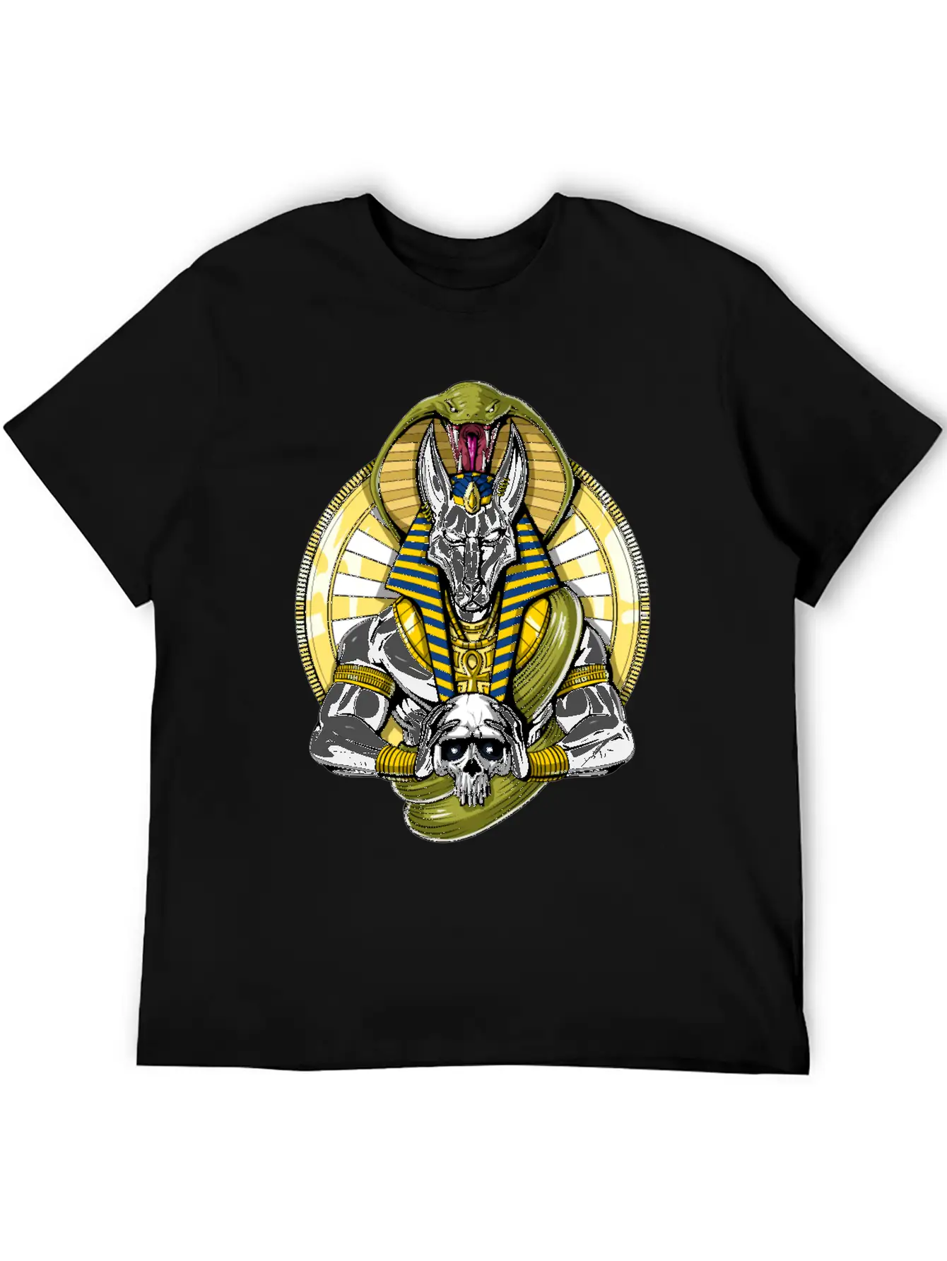 Anubis Egyptian God Wolf Basic Graphic T-Shirt – Daily Comfort In Soft Cotton