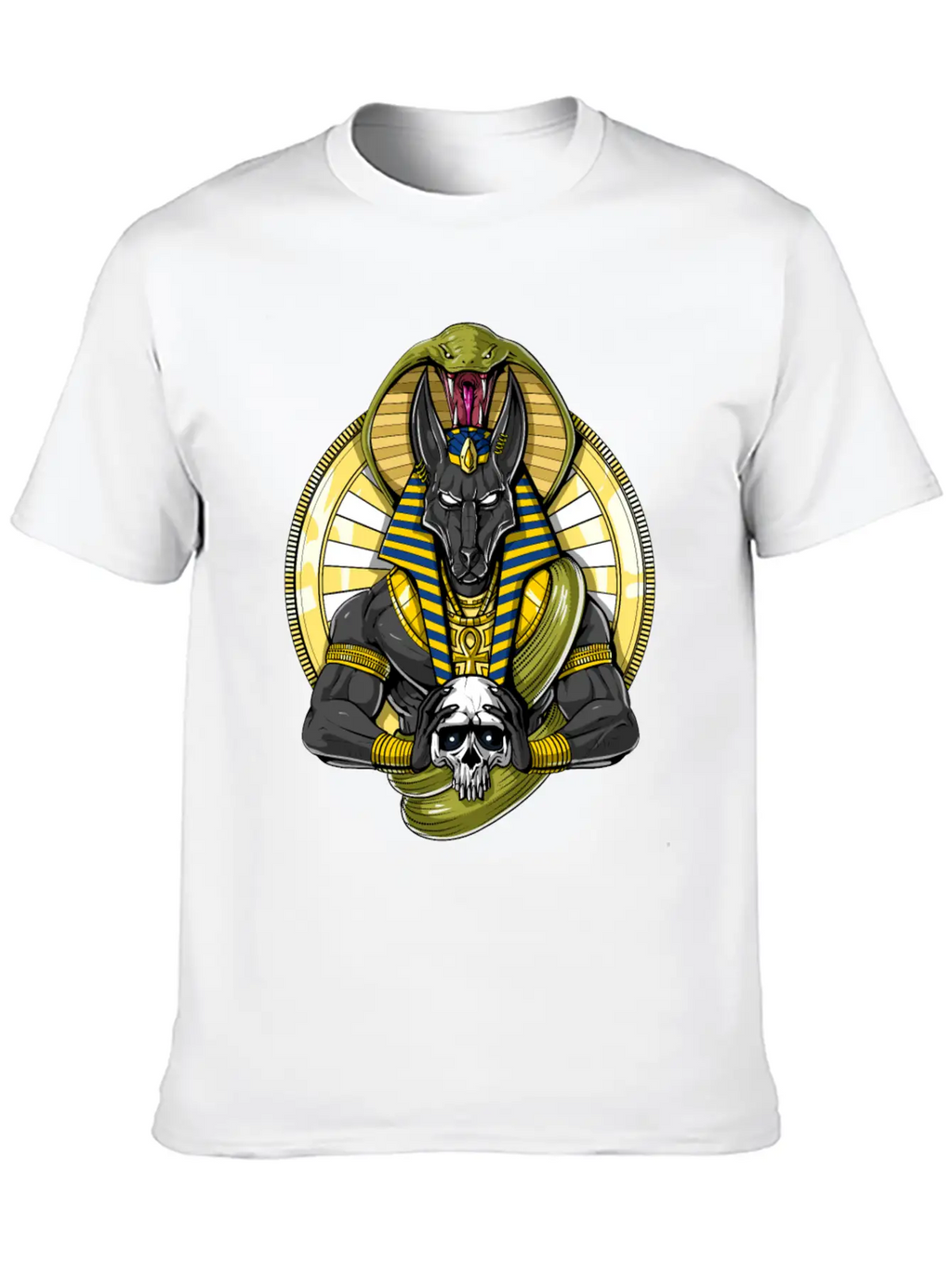 Anubis Egyptian God Wolf Basic Graphic T-Shirt – Daily Comfort In Soft Cotton