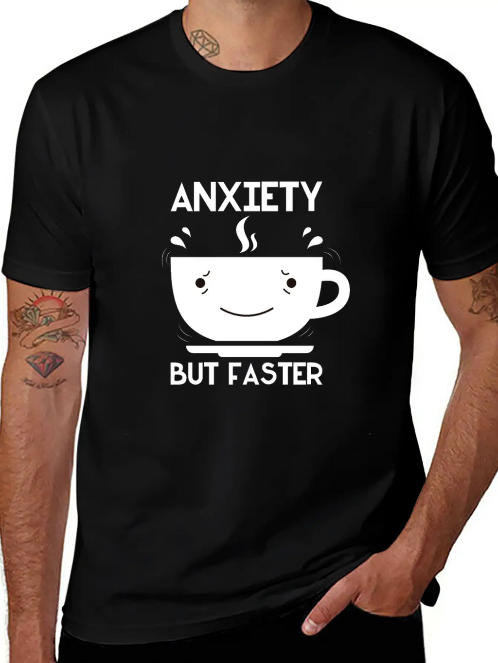 Anxiety But Faster Basic Graphic T-Shirt – Daily Comfort In Soft Cotton