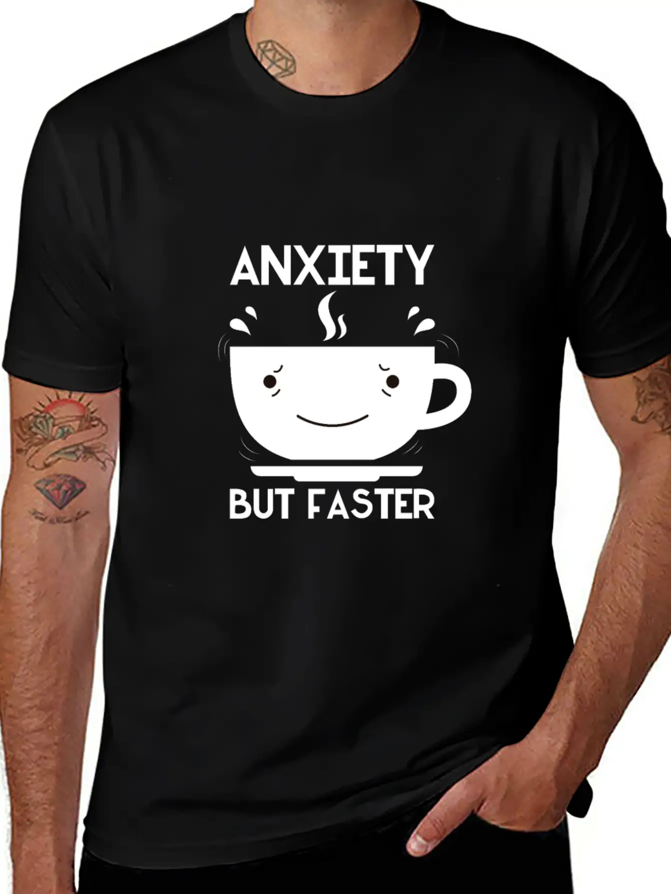 Anxiety But Faster Basic Graphic T-Shirt – Daily Comfort In Soft Cotton