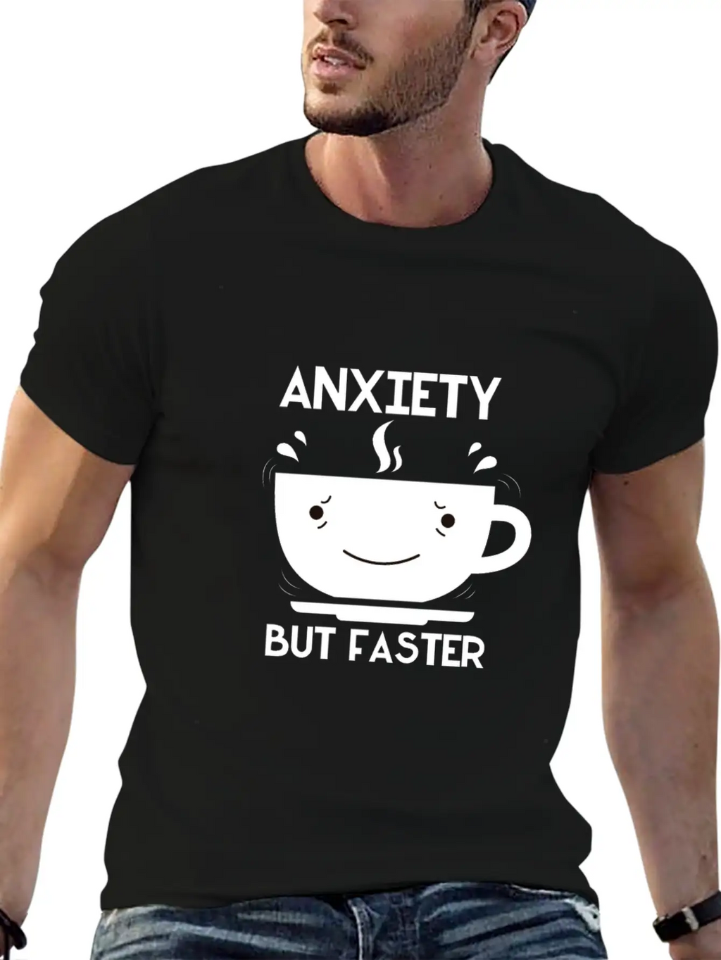 Anxiety But Faster Basic Graphic T-Shirt – Daily Comfort In Soft Cotton