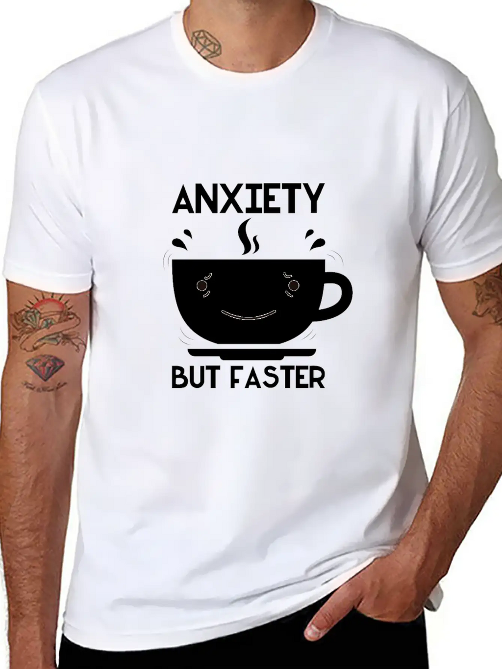 Anxiety But Faster Basic Graphic T-Shirt – Daily Comfort In Soft Cotton