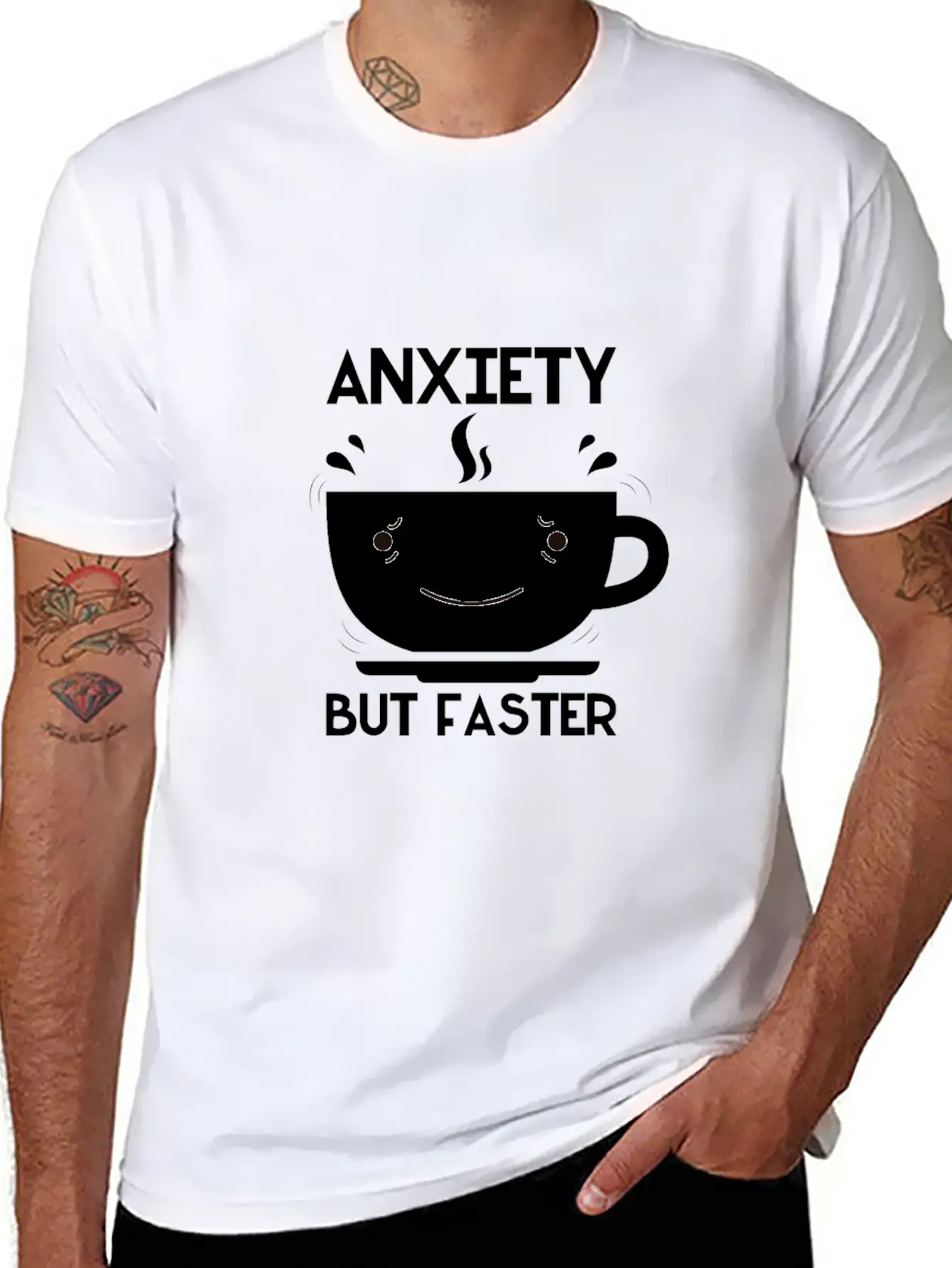 Anxiety But Faster Basic Graphic T-Shirt – Daily Comfort In Soft Cotton
