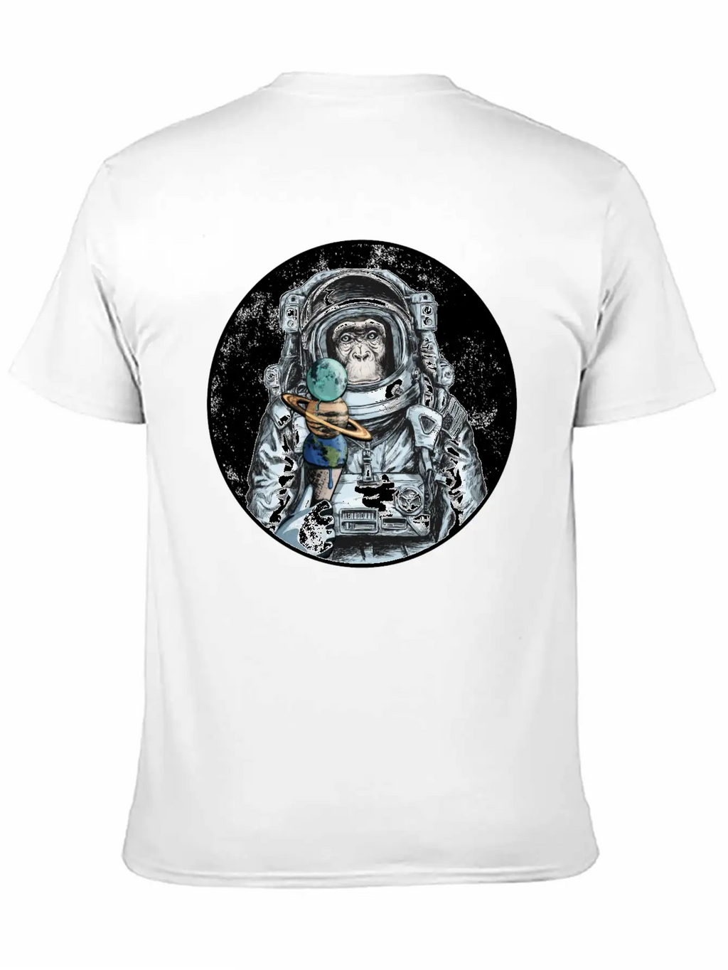Ape Astronaut Outer Space Ice Cream Moon Monkey Unisex Casual T-Shirt – Clean Design For Daily Comfort