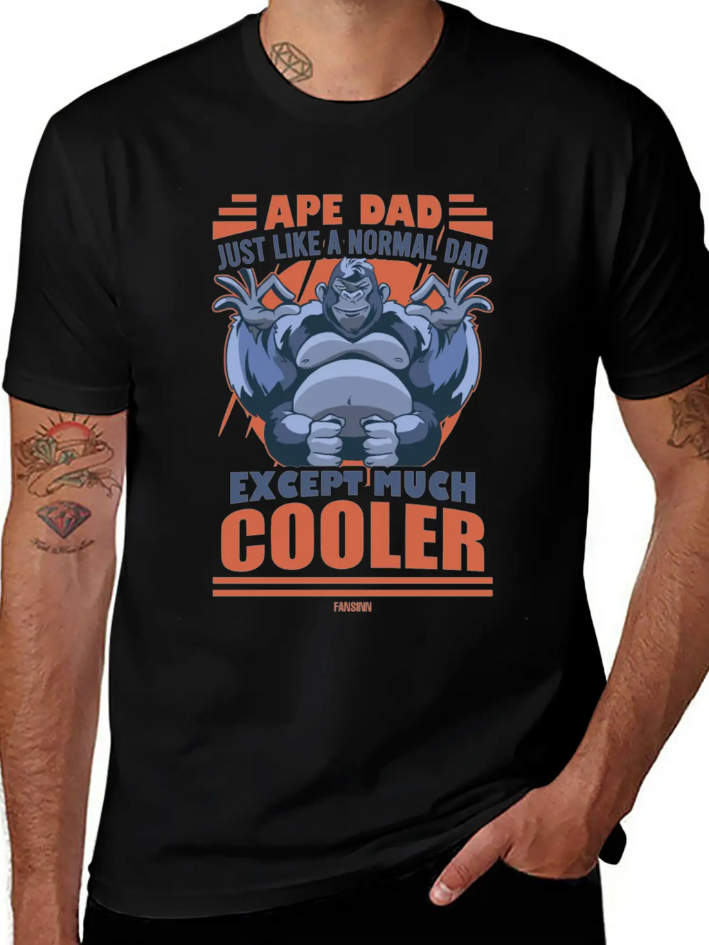 Ape Dad Just Like A Normal Dad Except Much Cooler Essential Unisex Summer Tee – Soft Cotton Casual Fit