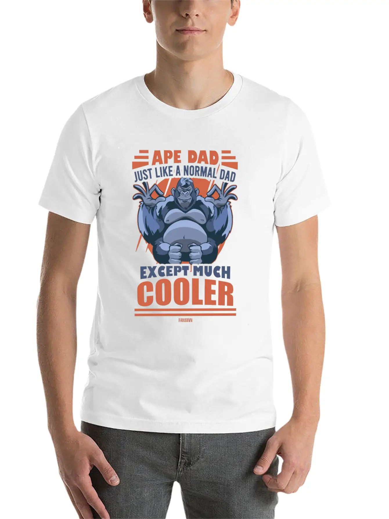 Ape Dad Just Like A Normal Dad Except Much Cooler Essential Unisex Summer Tee – Soft Cotton Casual Fit
