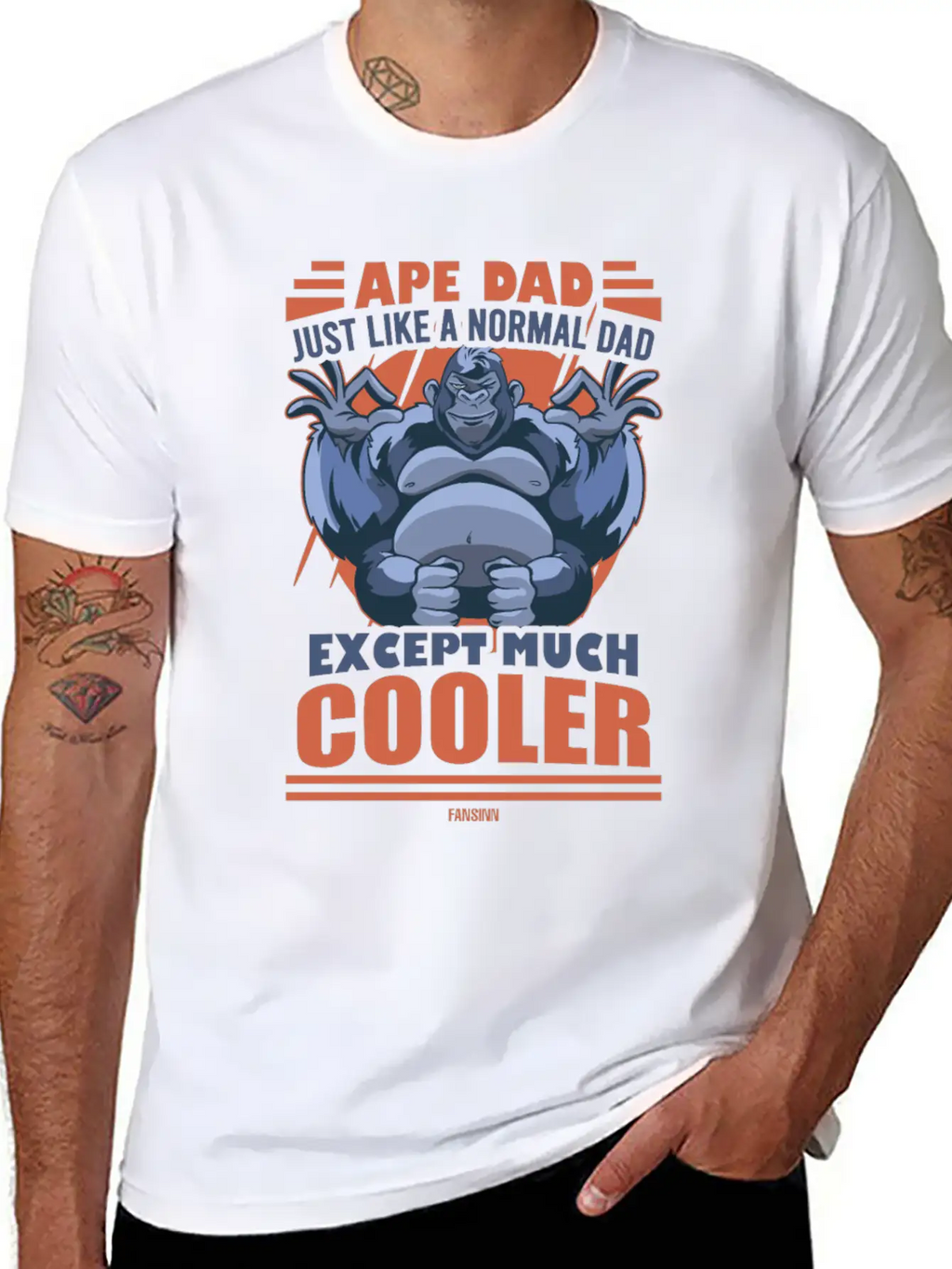 Ape Dad Just Like A Normal Dad Except Much Cooler Essential Unisex Summer Tee – Soft Cotton Casual Fit