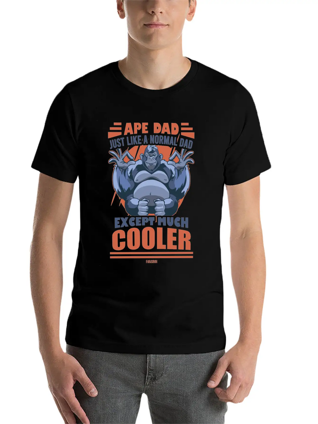 Ape Dad Just Like A Normal Dad Except Much Cooler Essential Unisex Summer Tee – Soft Cotton Casual Fit