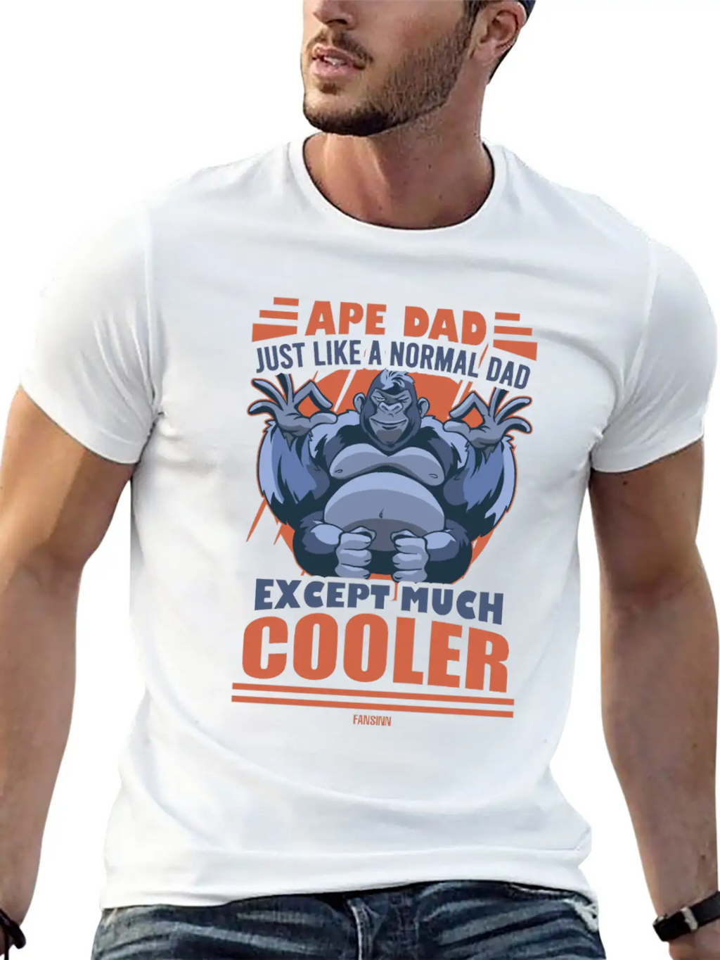 Ape Dad Just Like A Normal Dad Except Much Cooler Essential Unisex Summer Tee – Soft Cotton Casual Fit