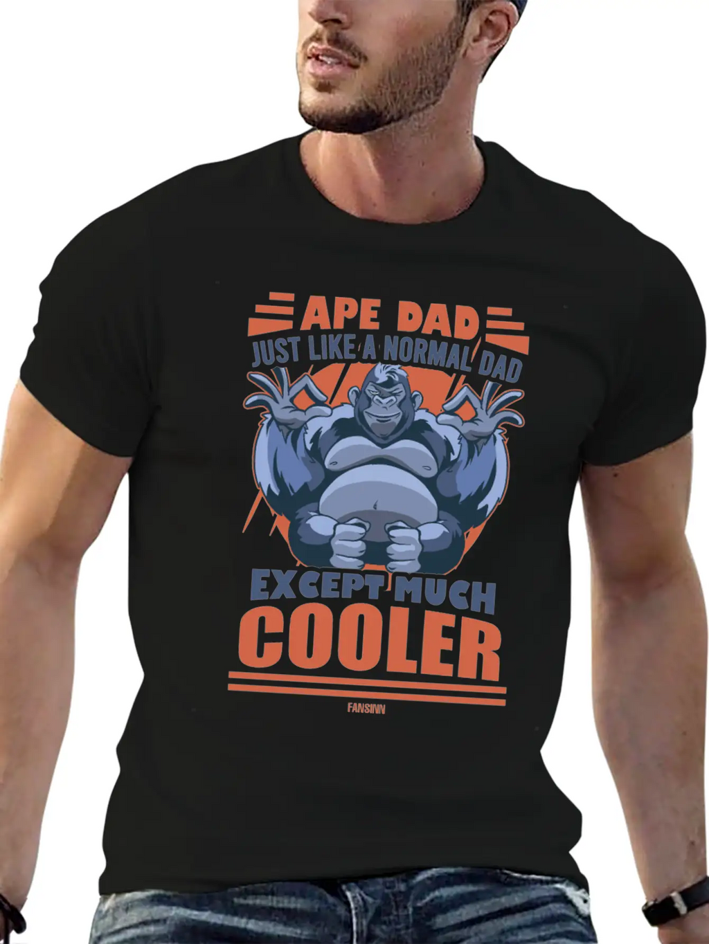 Ape Dad Just Like A Normal Dad Except Much Cooler Essential Unisex Summer Tee – Soft Cotton Casual Fit