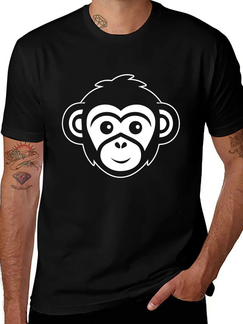Ape Face Apes Apelike Jungle Primate Essential Cotton Tee For Daily Outfits – Unisex Style