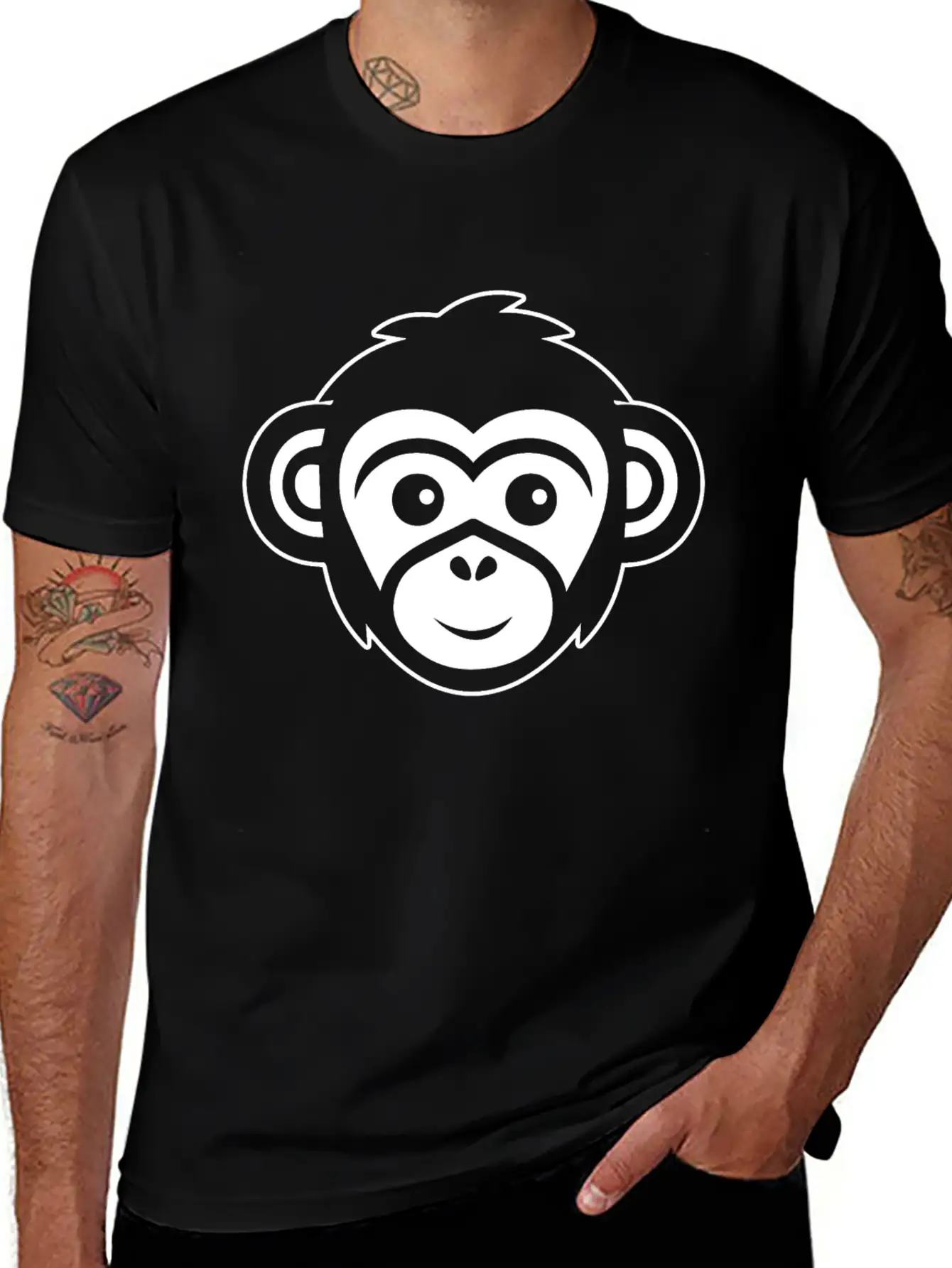 Ape Face Apes Apelike Jungle Primate Essential Cotton Tee For Daily Outfits – Unisex Style