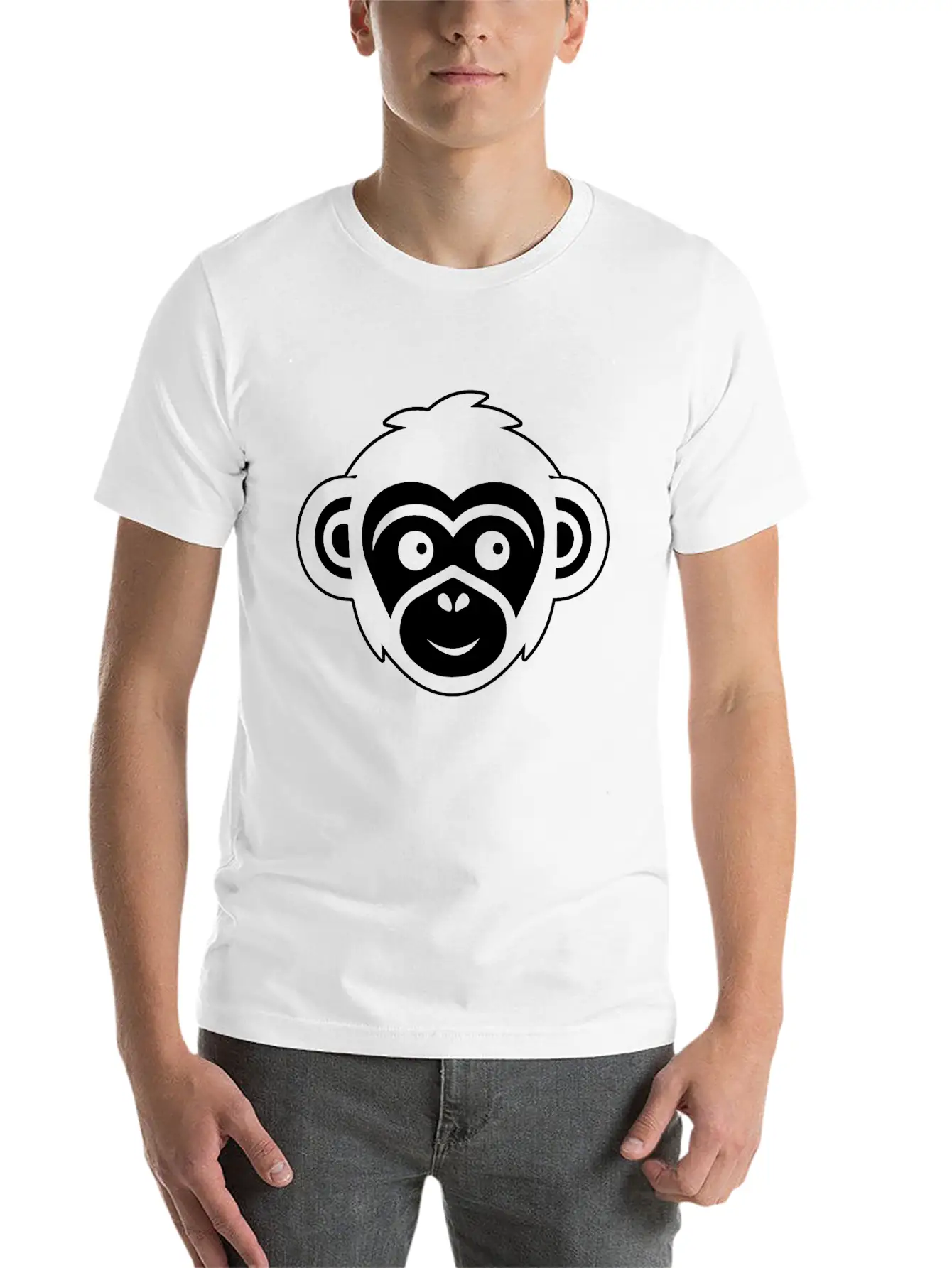 Ape Face Apes Apelike Jungle Primate Essential Cotton Tee For Daily Outfits – Unisex Style